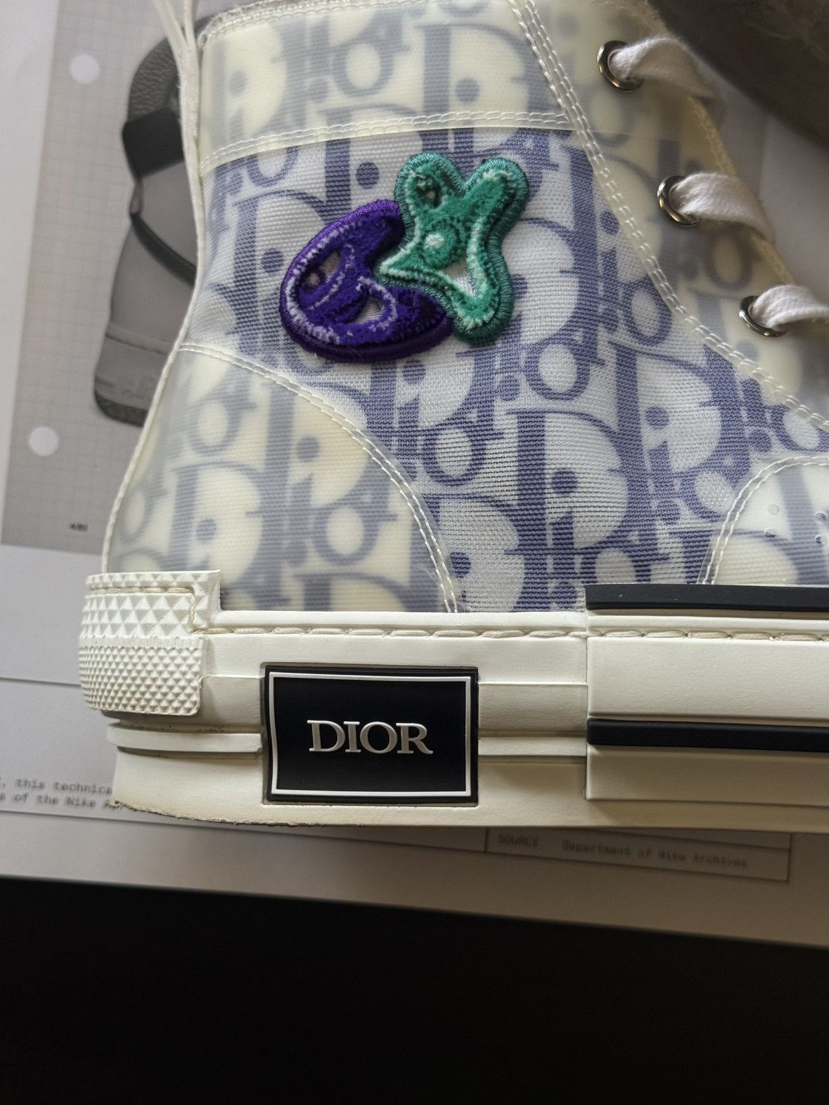 Dior Dior B23 Kenny Scharf High Top Sneakers 42EU/9US Size US 9 / EU 42 - 5 Thumbnail