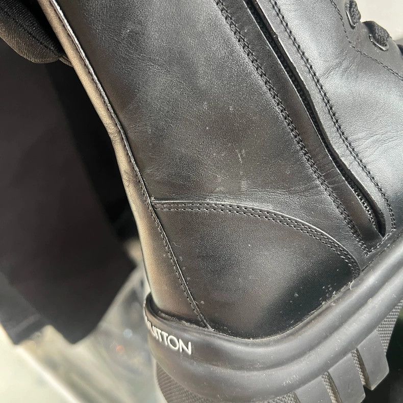 Louis Vuitton Louis Vuitton Black Shell Leather Boots Size US 5.5 / IT 35.5 - 8 Thumbnail