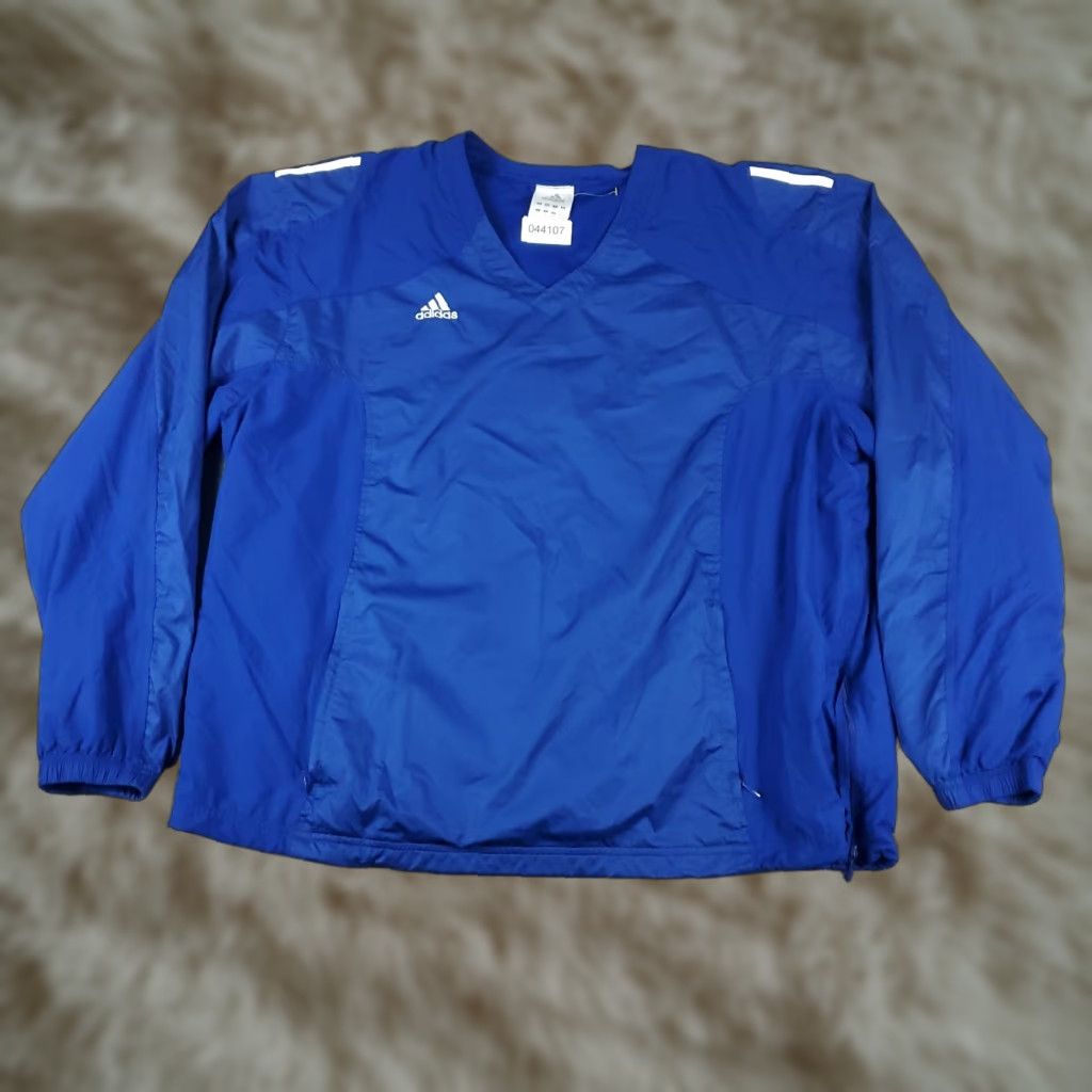 Adidas Adidas Jacket Mens XL Blue Windbreaker Pullover Long Sleeve Sports Activewear Jacket Size US XL / EU 56 / 4 - 1 Thumbnail