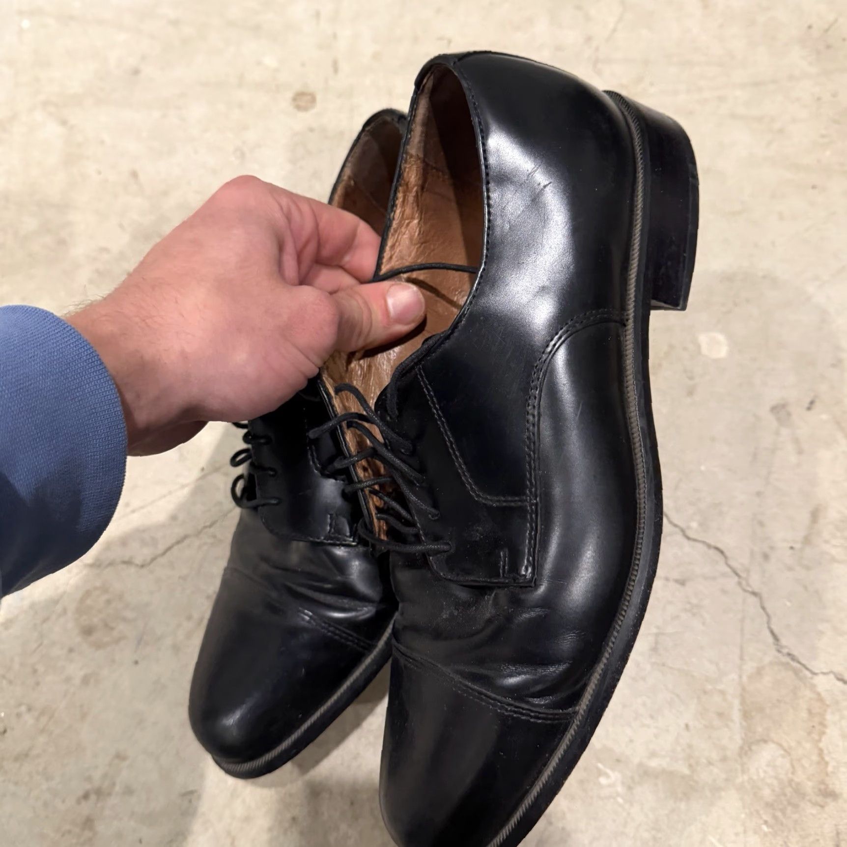Vintage Bostonian First Flex Classics Black Mens Dress Lace Cap Toe Shoes Size 9M Cap Toe, Leather, Lace, Dress, Classic, Formal Shoes Mens Size ONE SIZE - 6 Thumbnail