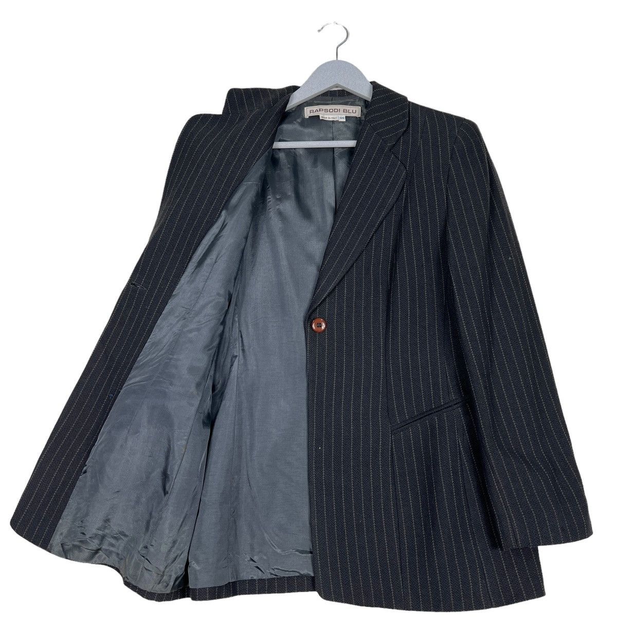 Designer 🔥 RAPSODI BLU STRIPE LAZER JACKET MADE IN ITALY Size US S / EU 44-46 / 1 - 10 Thumbnail