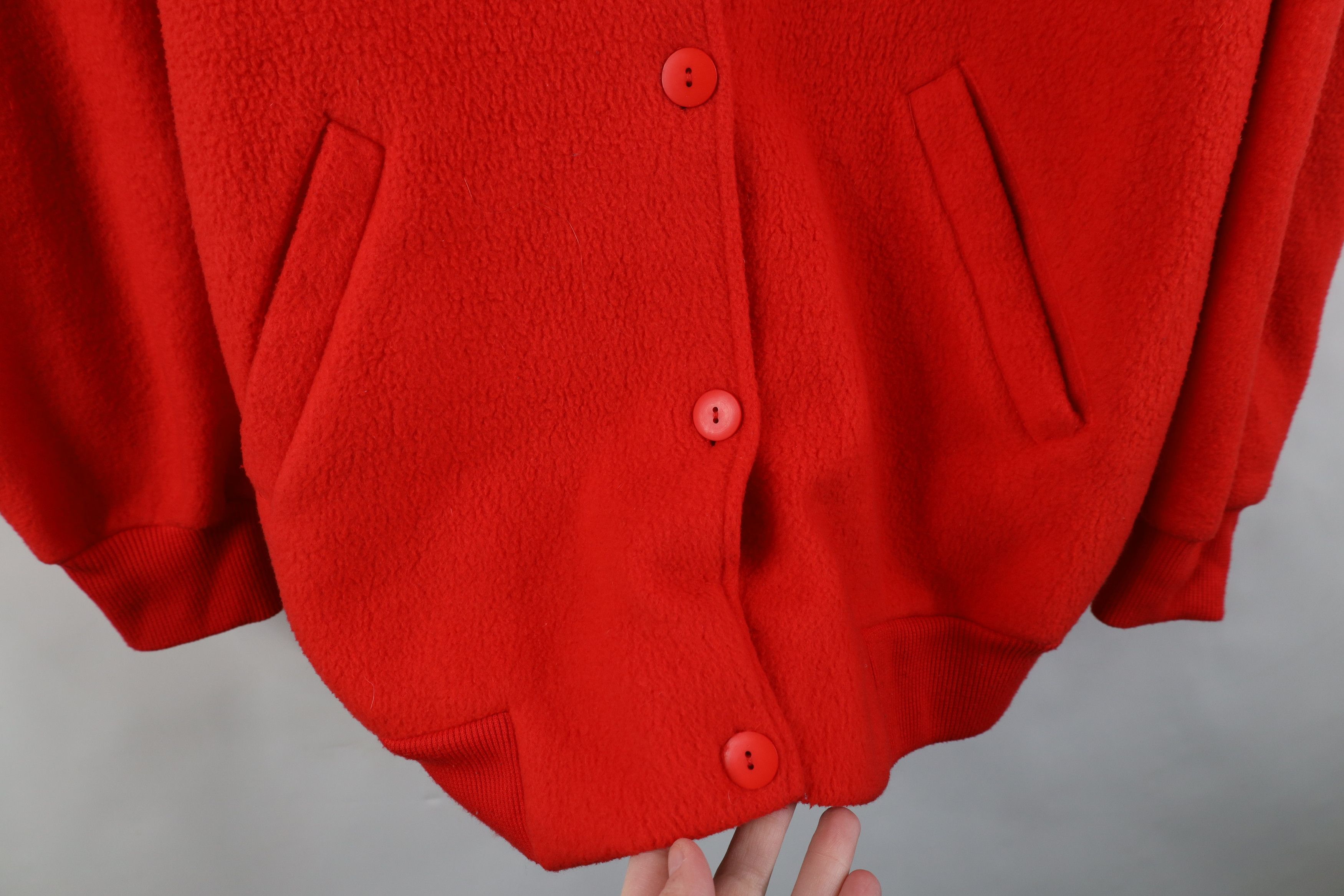 Vintage Vintage 90s Streetwear Blank Fleece Sweater Bomber Jacket Size XL / US 12-14 / IT 48-50 - 5 Thumbnail