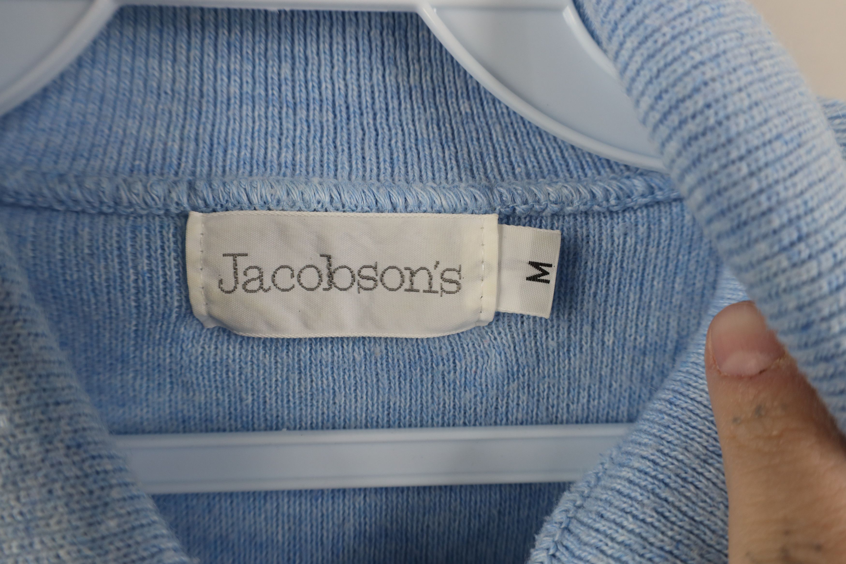 Vintage Vintage 70s Streetwear Collared Sweater Carolina Blue Size US M / EU 48-50 / 2 - 6 Thumbnail