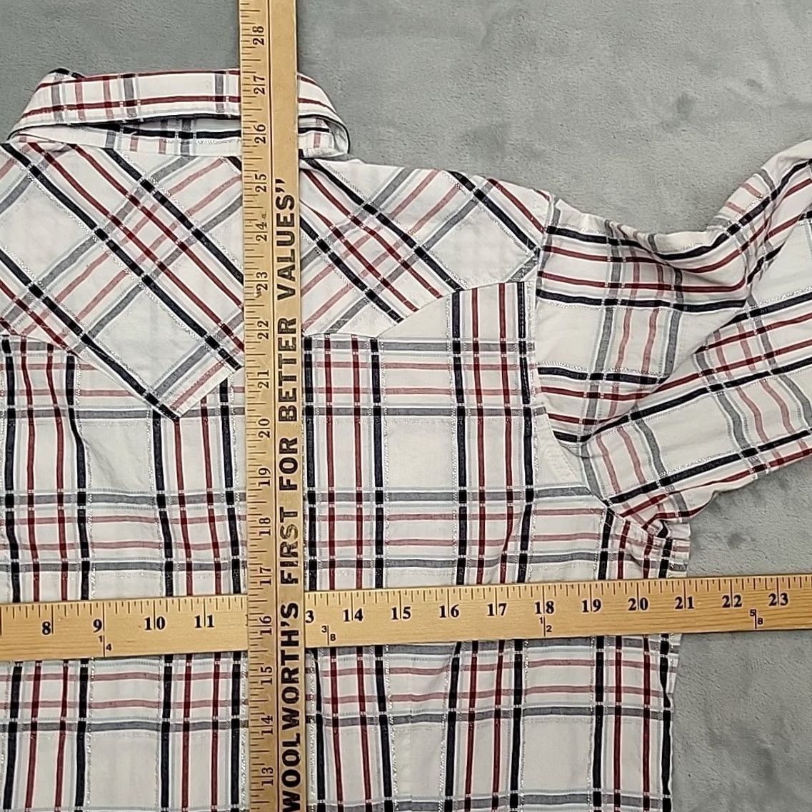 Ariat Ariat Shirt Womens L Patriotic Metalic Plaid Bedazzled Pearl Snap Western Cowboy Shirt Womens L White Plaid Patriotic Rhinestone Snap Menus Mens? Size L / US 10 / IT 46 - 8 Thumbnail