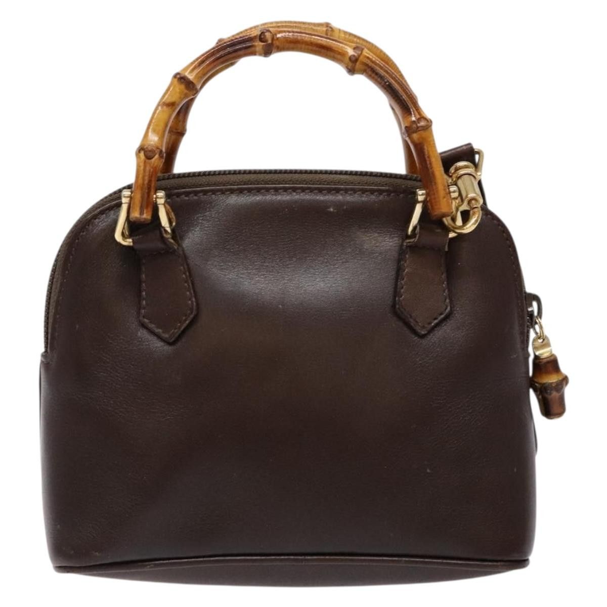Gucci GUCCI Bamboo Shoulder Bag Leather Brown Gold 007 2032 007 Size ONE SIZE - 3 Thumbnail