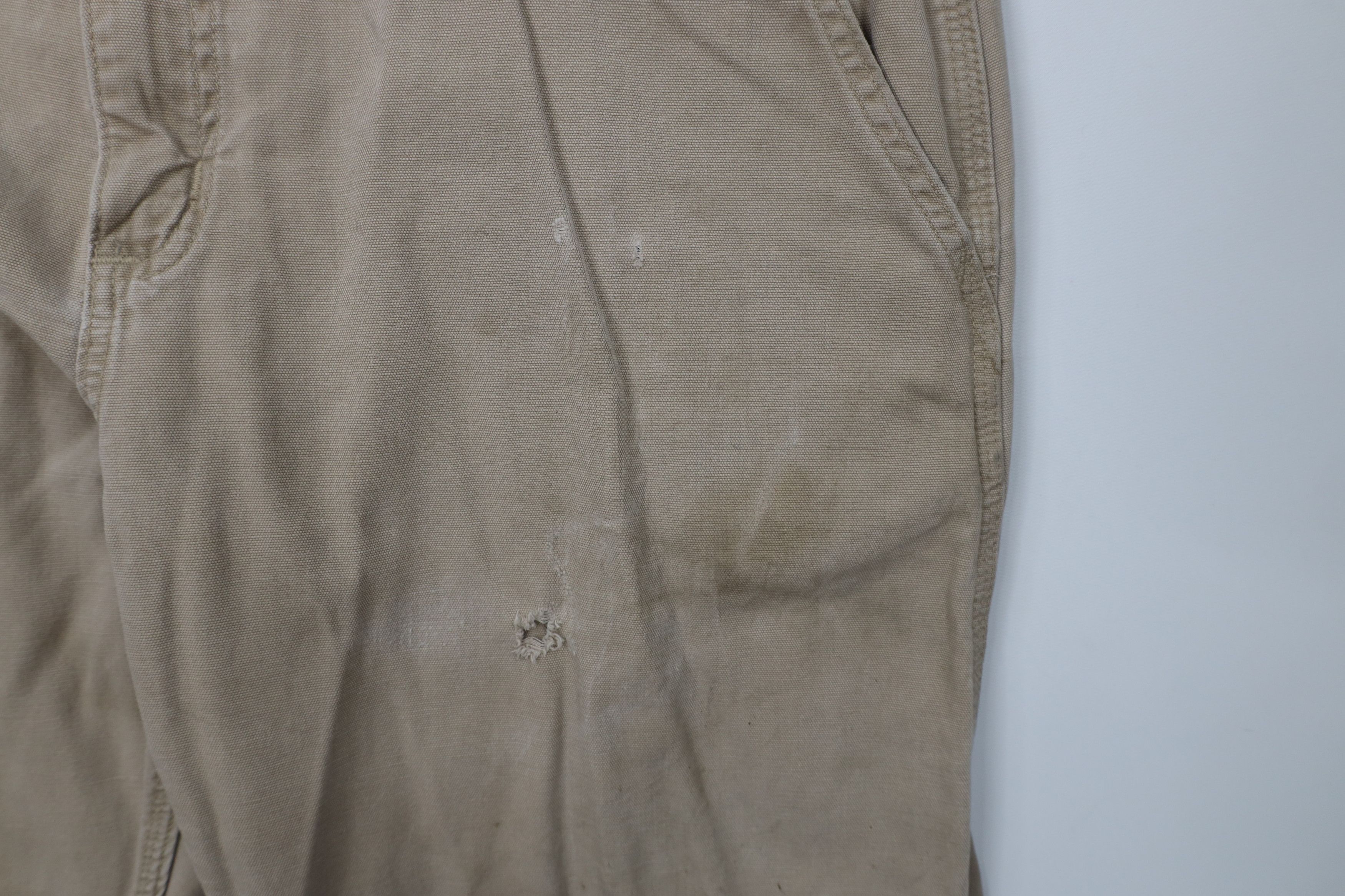 Carhartt Vintage Carhartt Spell Out Wide Leg Dungaree Pants Khaki Size US 38 / EU 54 - 6 Thumbnail