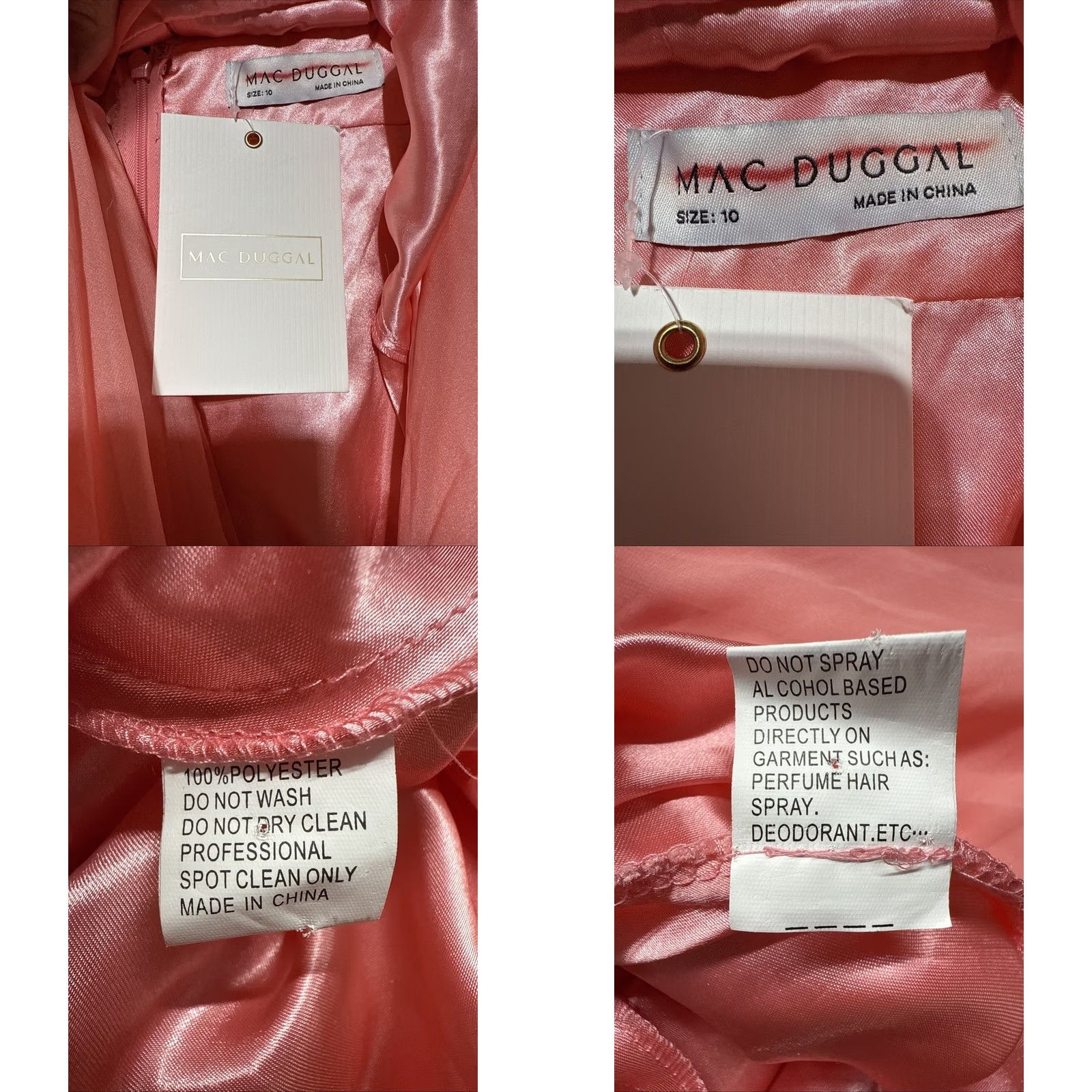 Mac Duggal Mac Duggal A-Line Gown NWT 67811 CHIFFON BEADED CAP SLEEVE Pink Coral 10 Women VINTAGE No Size ONE SIZE - 9 Thumbnail