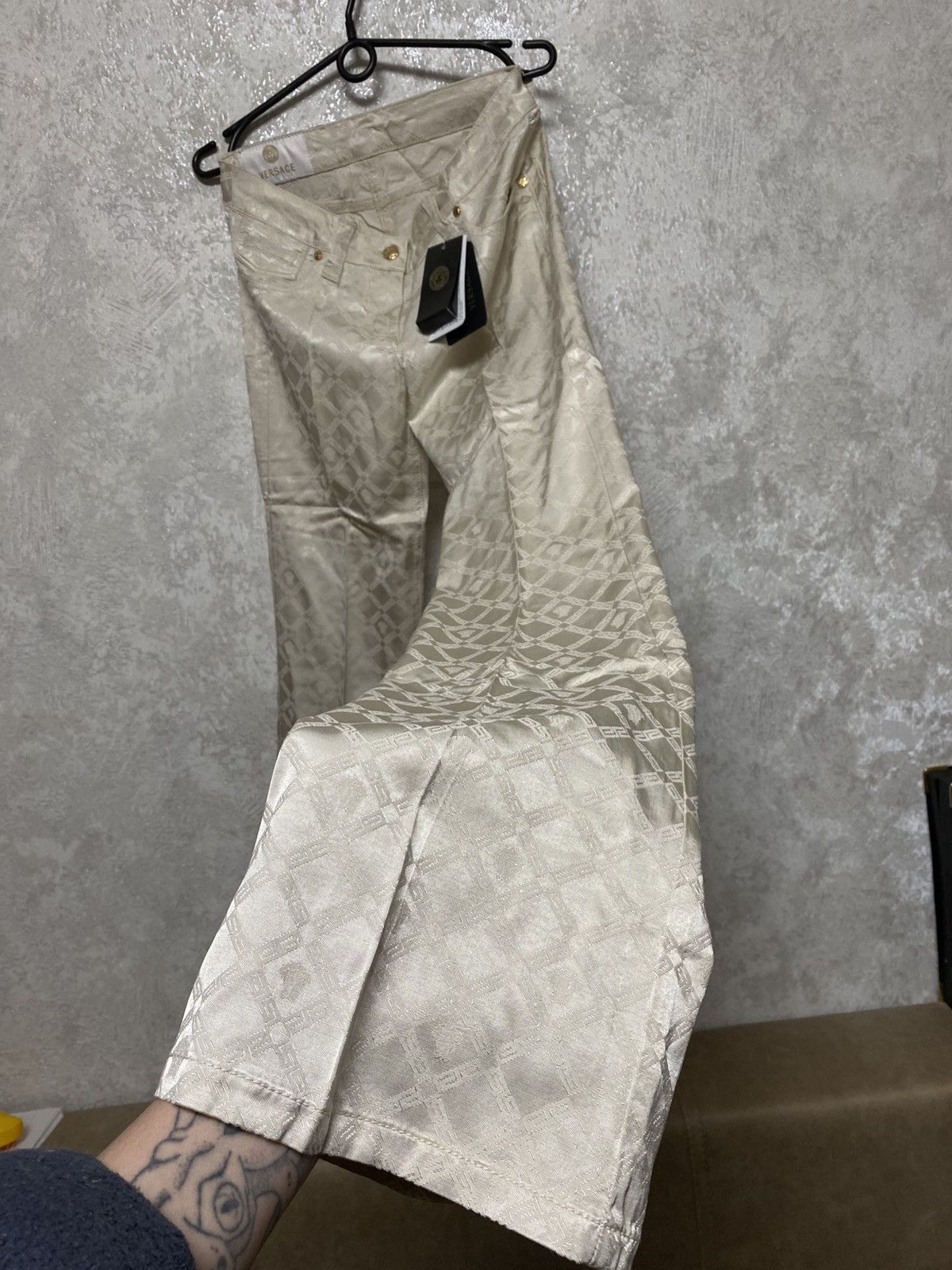 Versace Versace vintage Designer Monogram Bell Bottom Pants Size 29" - 4 Thumbnail