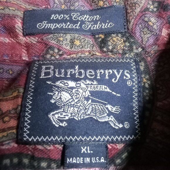 Burberry Vintage Burberrys Paisley Plaid Button Shirt Size US XL / EU 56 / 4 - 4 Thumbnail