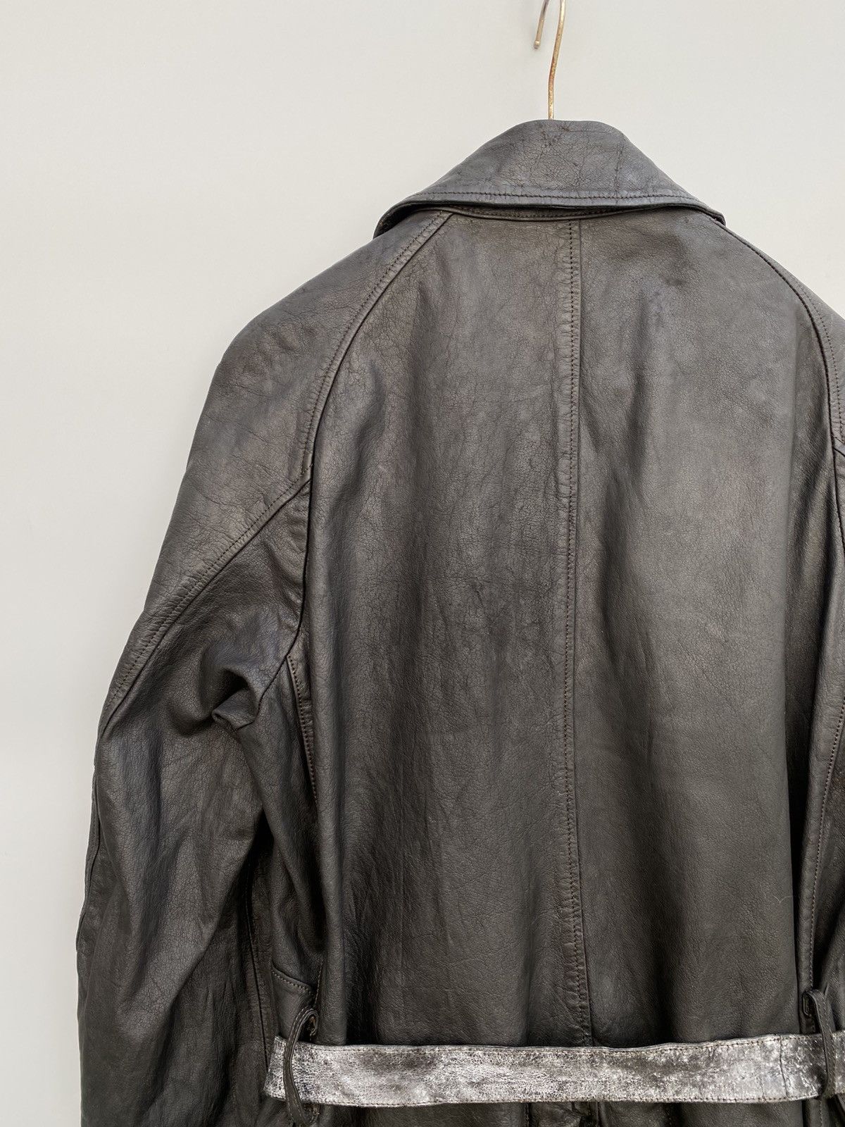 CHRISTIAN PEAU Christian Peau- Waxed Leather Trench Coat Size US M / EU 48-50 / 2 - 9 Thumbnail