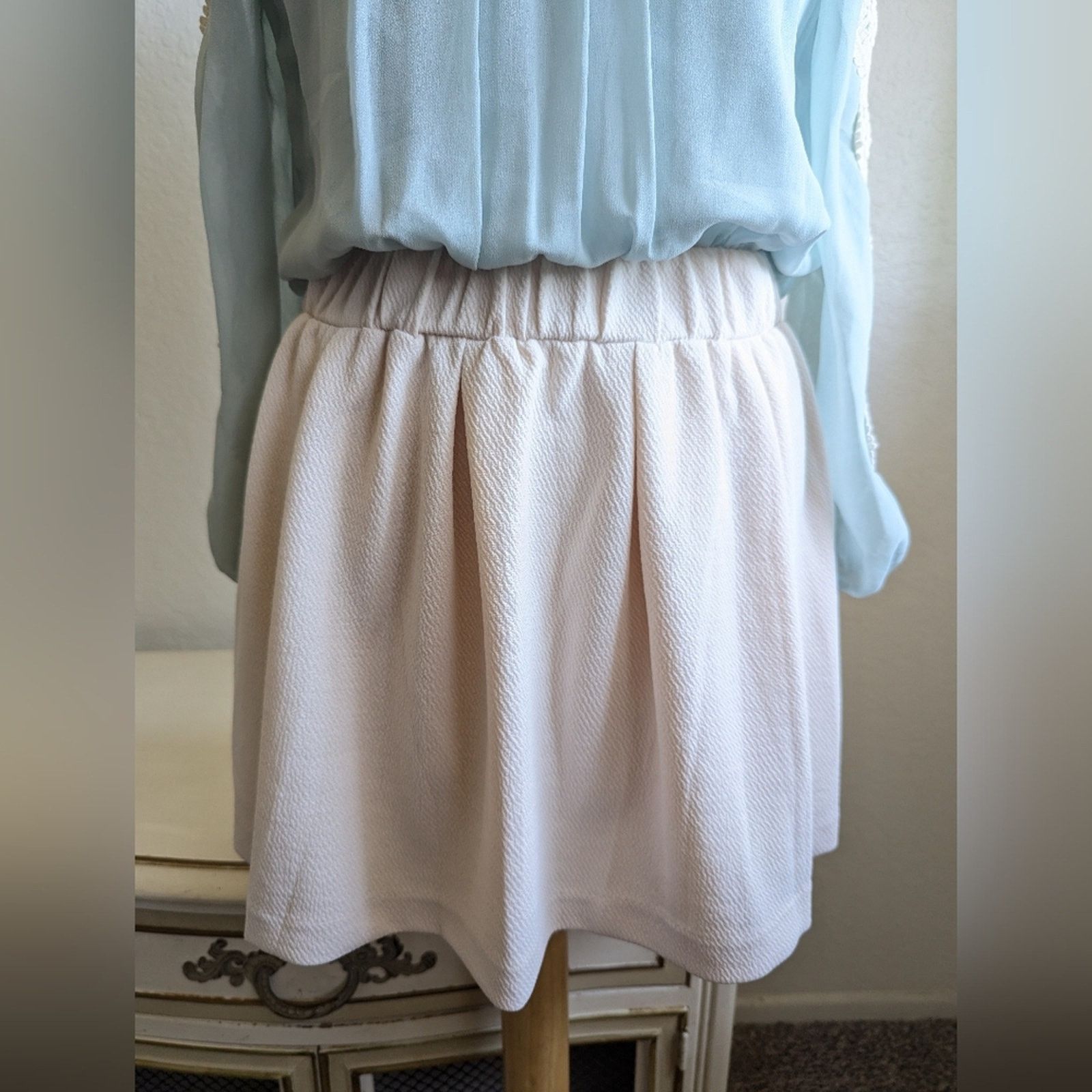 Japanese Brand Laguna Moon Chiffon & Lace Mini Dress Women's Size Small Size S / US 4 / IT 40 - 5 Thumbnail