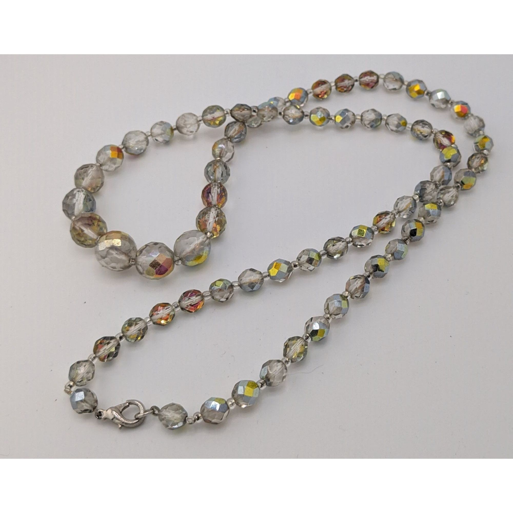 Other Vintage Aurora Borealis Faceted Crystal Bead Necklace Size ONE SIZE - 6 Thumbnail