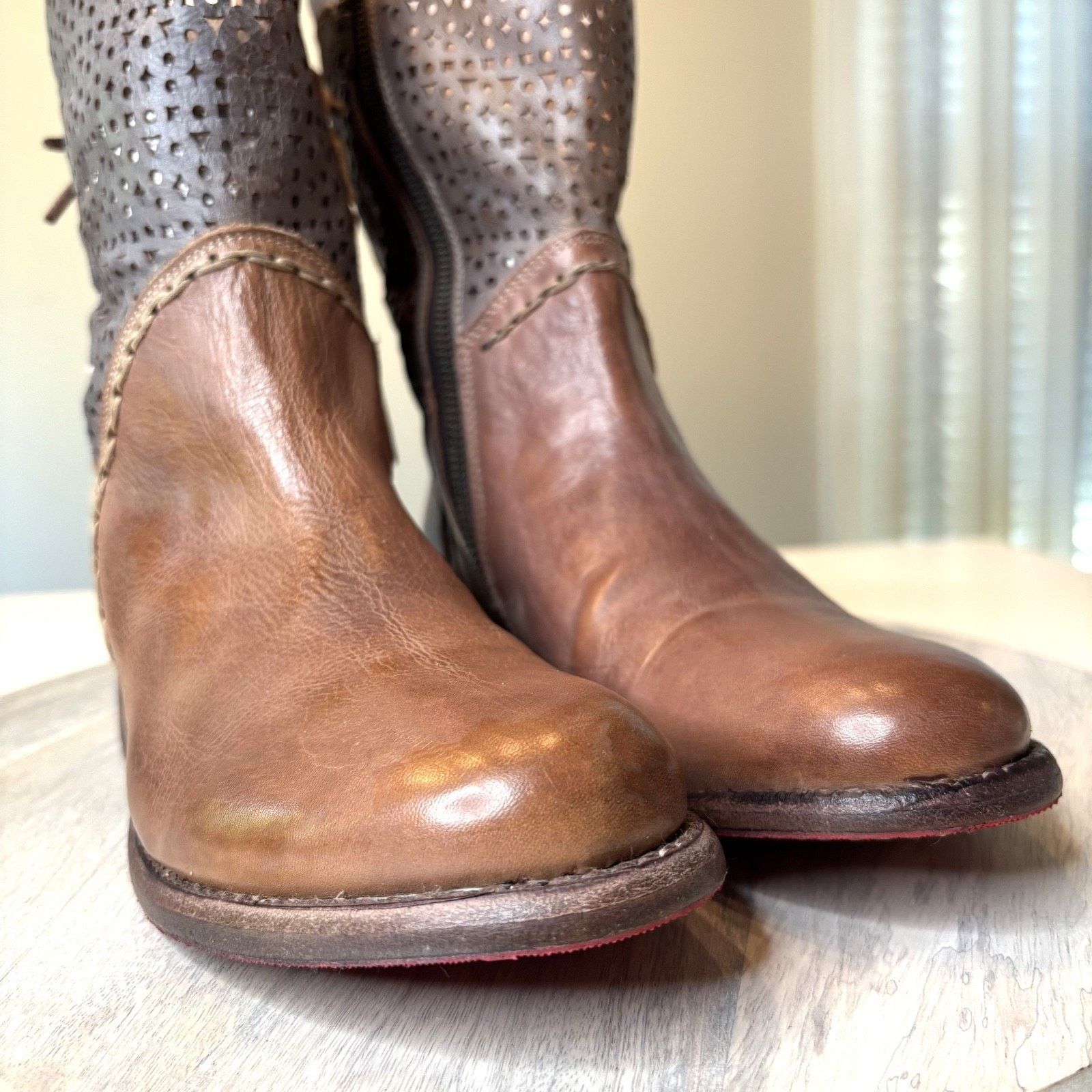 Bed Stu Bed Stu Cobbler Cheshire Boots 8 Leather Zip Boho Western Size US 8 / IT 38 - 6 Thumbnail