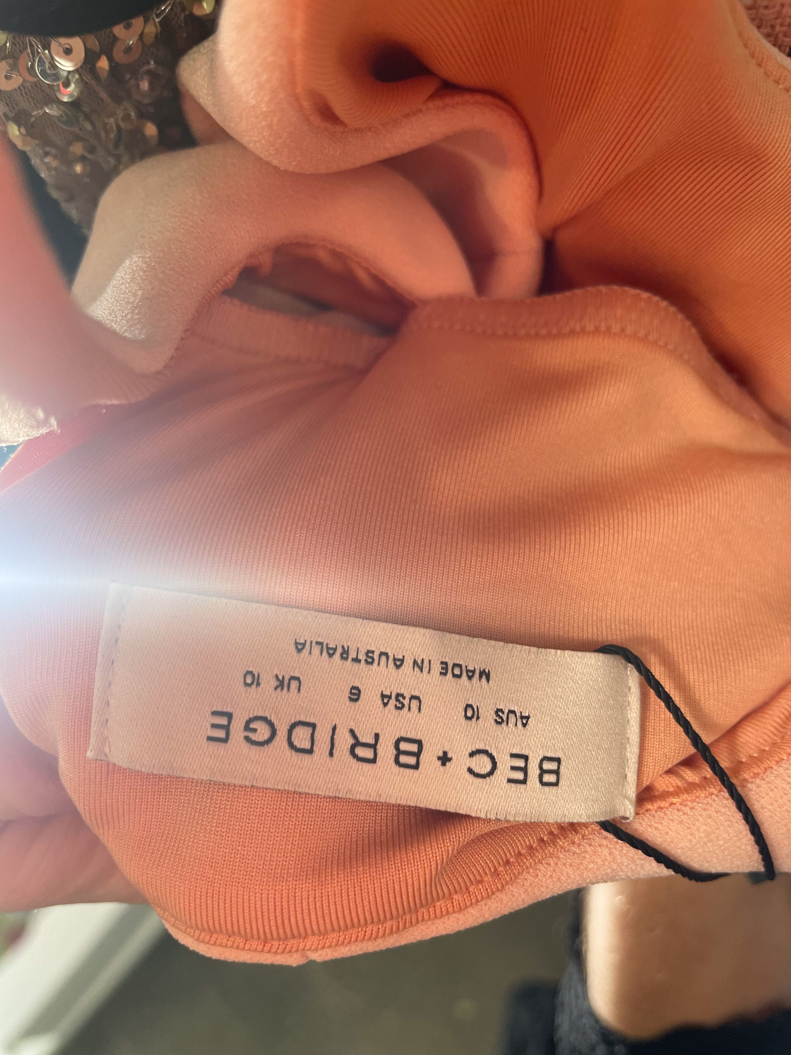 BEC + BRIDGE Peach Karina Tuck Midi Dress Size M / US 6-8 / IT 42-44 - 8 Thumbnail