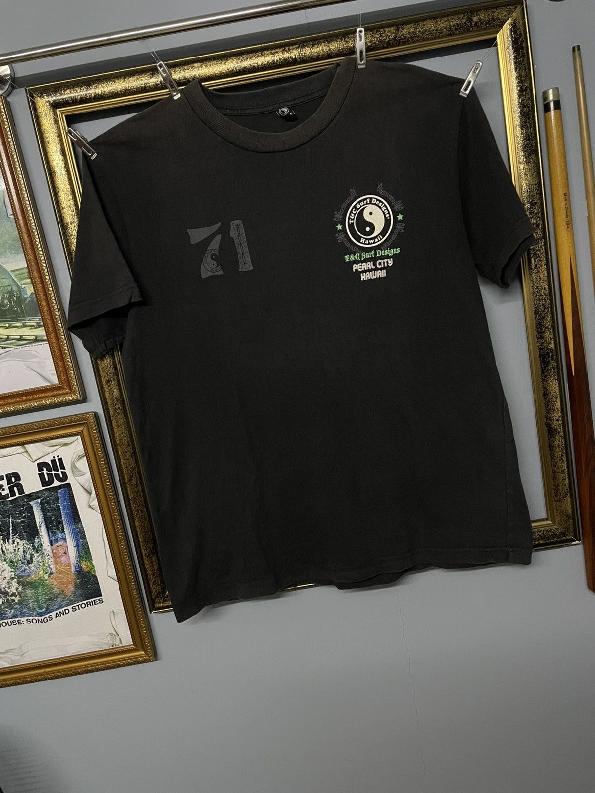 Designer × Japanese Brand × Vintage Vintage 90s Designer T&C Surf Yin&Yang Sunfaded Surfing Tee Size US M / EU 48-50 / 2 - 7 Thumbnail