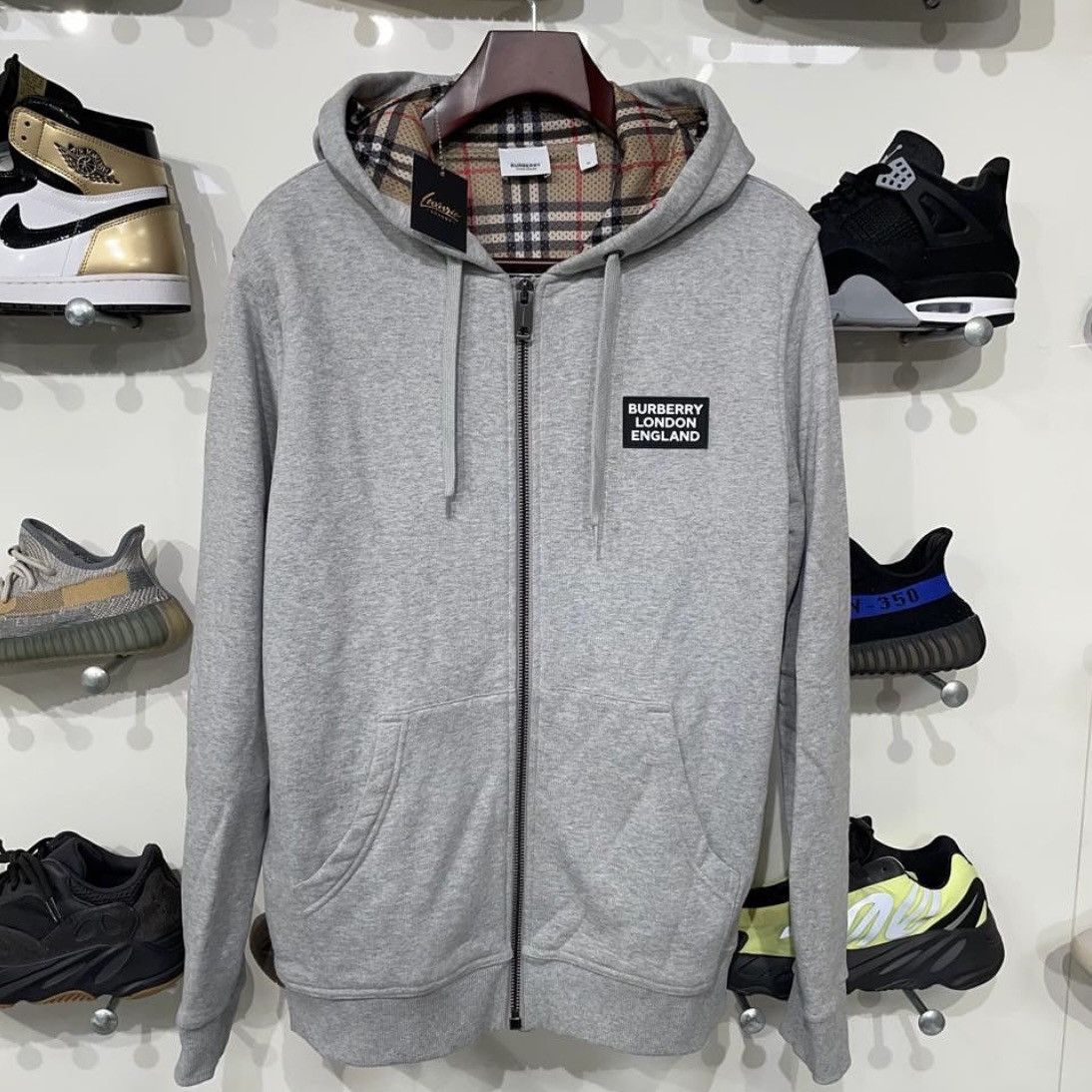 Burberry Burberry Kurke Zip Hoodie Grey Grailed