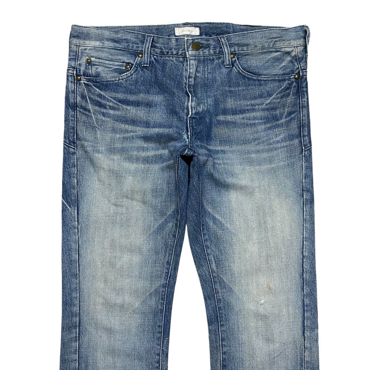 Japanese Brand ICHI MIRI Blue Denim Jeans Size US 33 - 3 Thumbnail