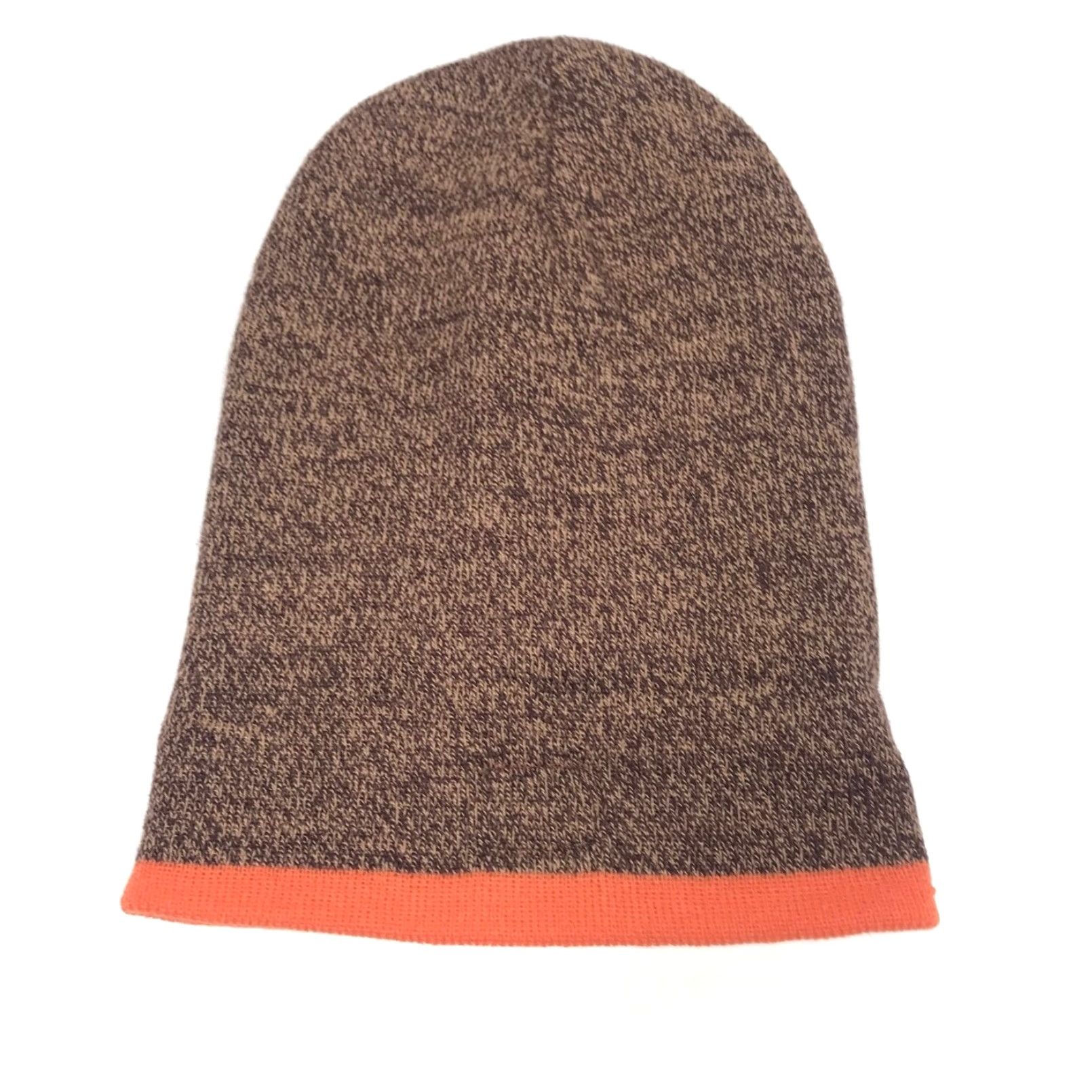Vintage Wells Lamount Beanie Knit Hat Men Unisex Heather Brown Orange / Beanie / One Size / Brown / Classic Outdoor Ski Hunting Winter Knit / Mens Size ONE SIZE - 5 Thumbnail