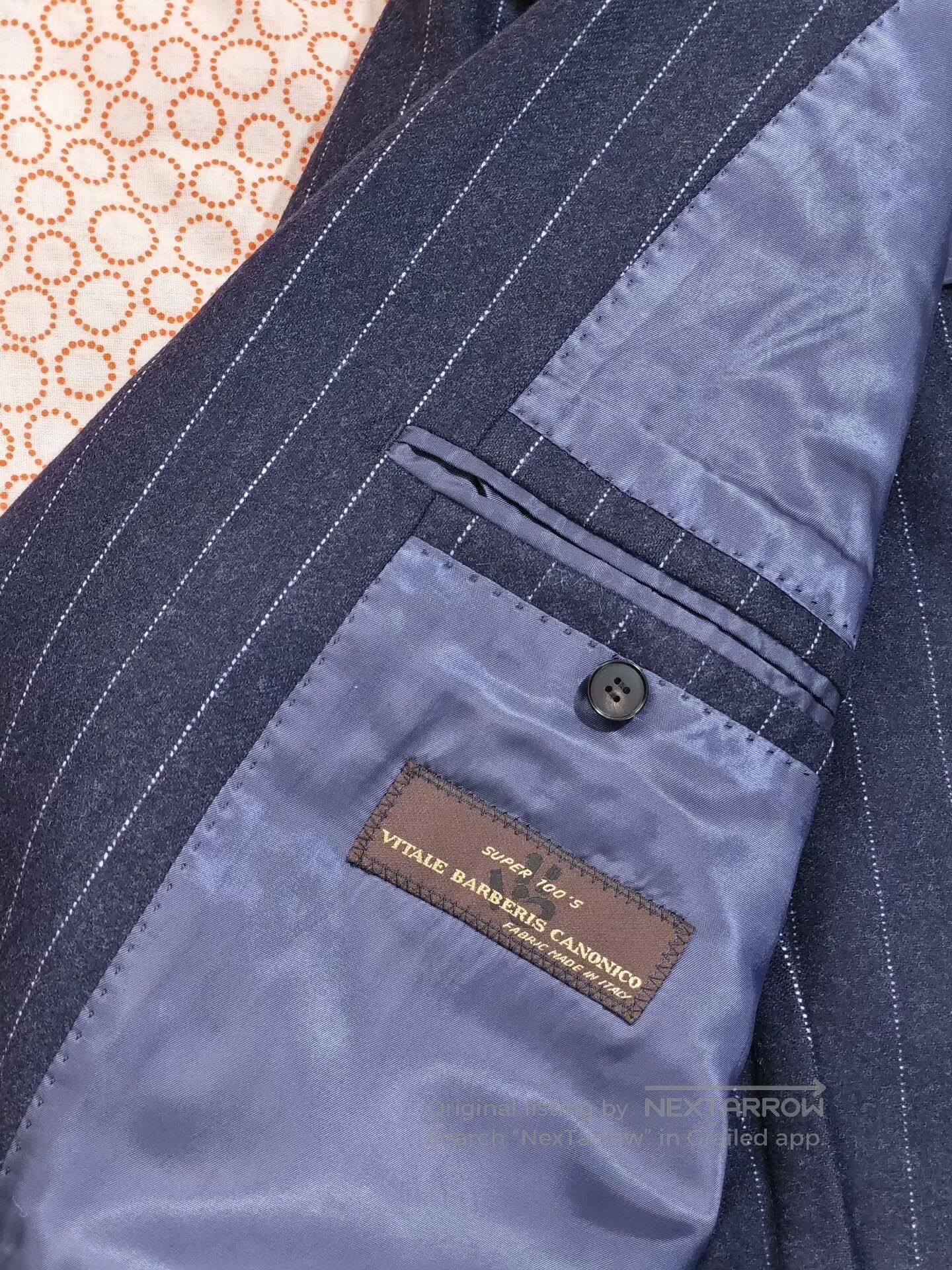 Ring Jacket Italian VBC Wool Blazer with Stripes. Size US M / EU 48-50 / 2 - 7 Thumbnail