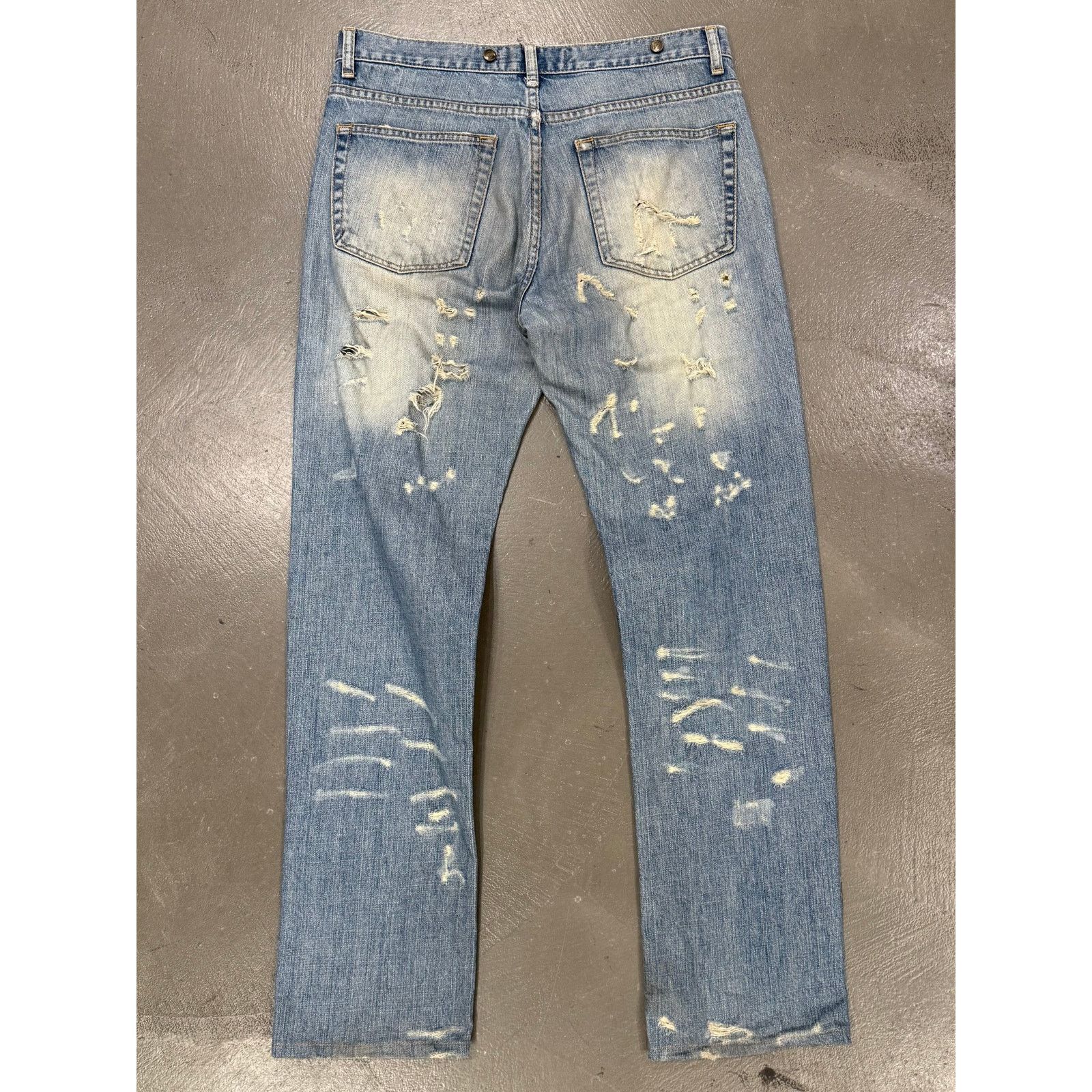 Roberto Cavalli 2000s Cavalli distressed studded jeans Size US 30 / EU 46 - 2 Thumbnail