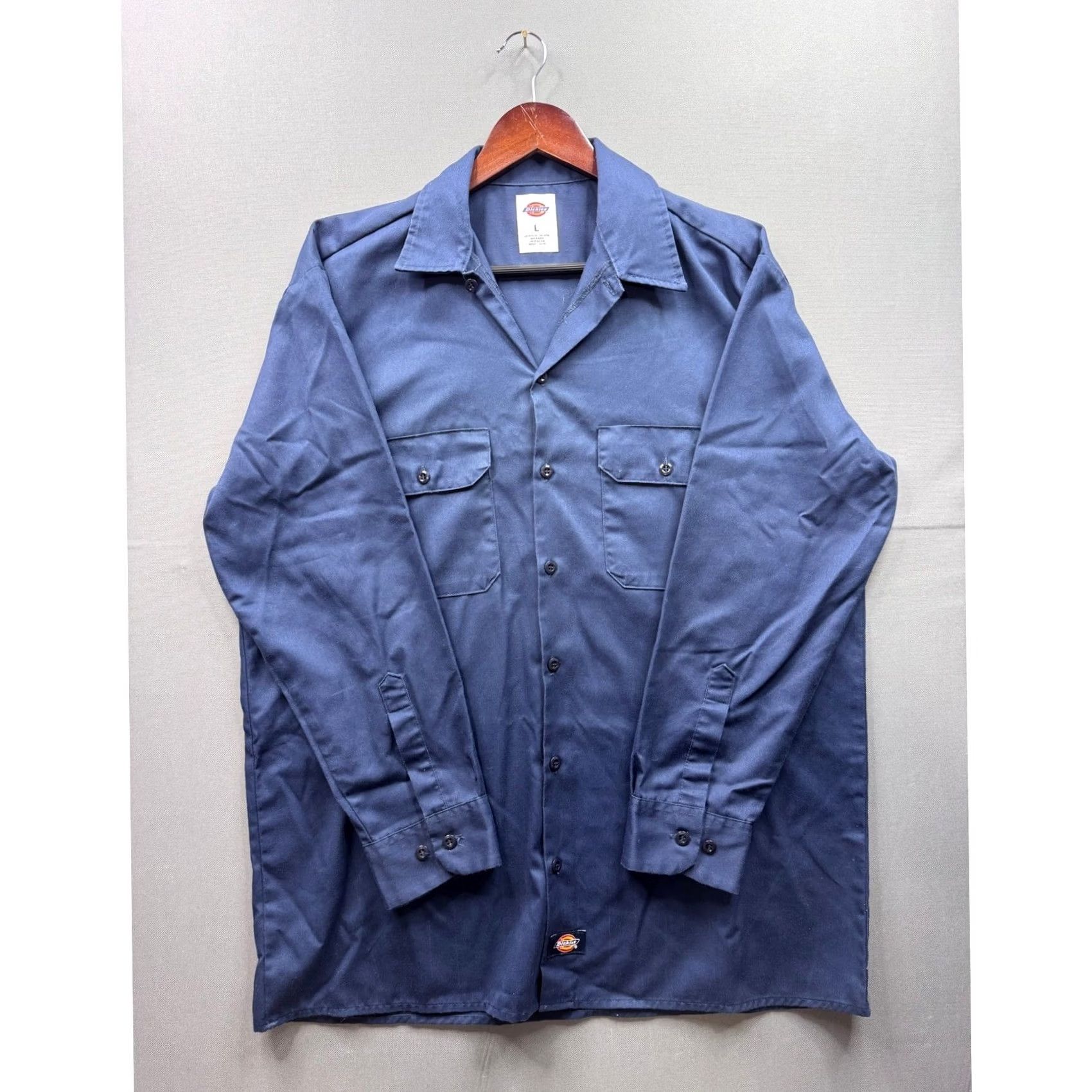 Dickies Dickies Short Sleeve Work Shirt Navy Blue Men Large Two Pocket Shirt Size US L / EU 52-54 / 3 - 2 Thumbnail