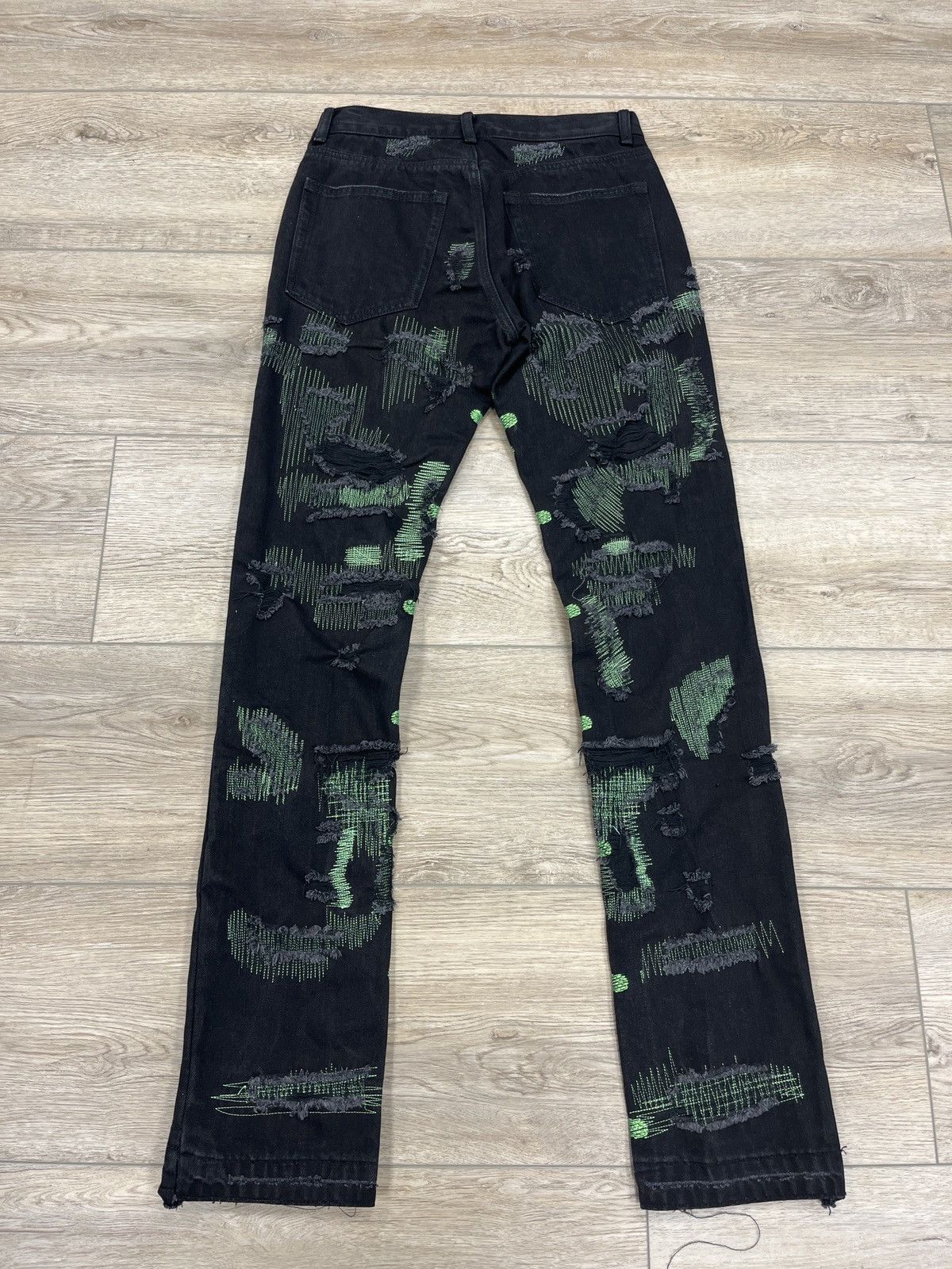 LOSTSHDWS LOSTSHDWS Invert LTD 00-1 Logo Jeans Green 31 Size US 31 - 2 Thumbnail