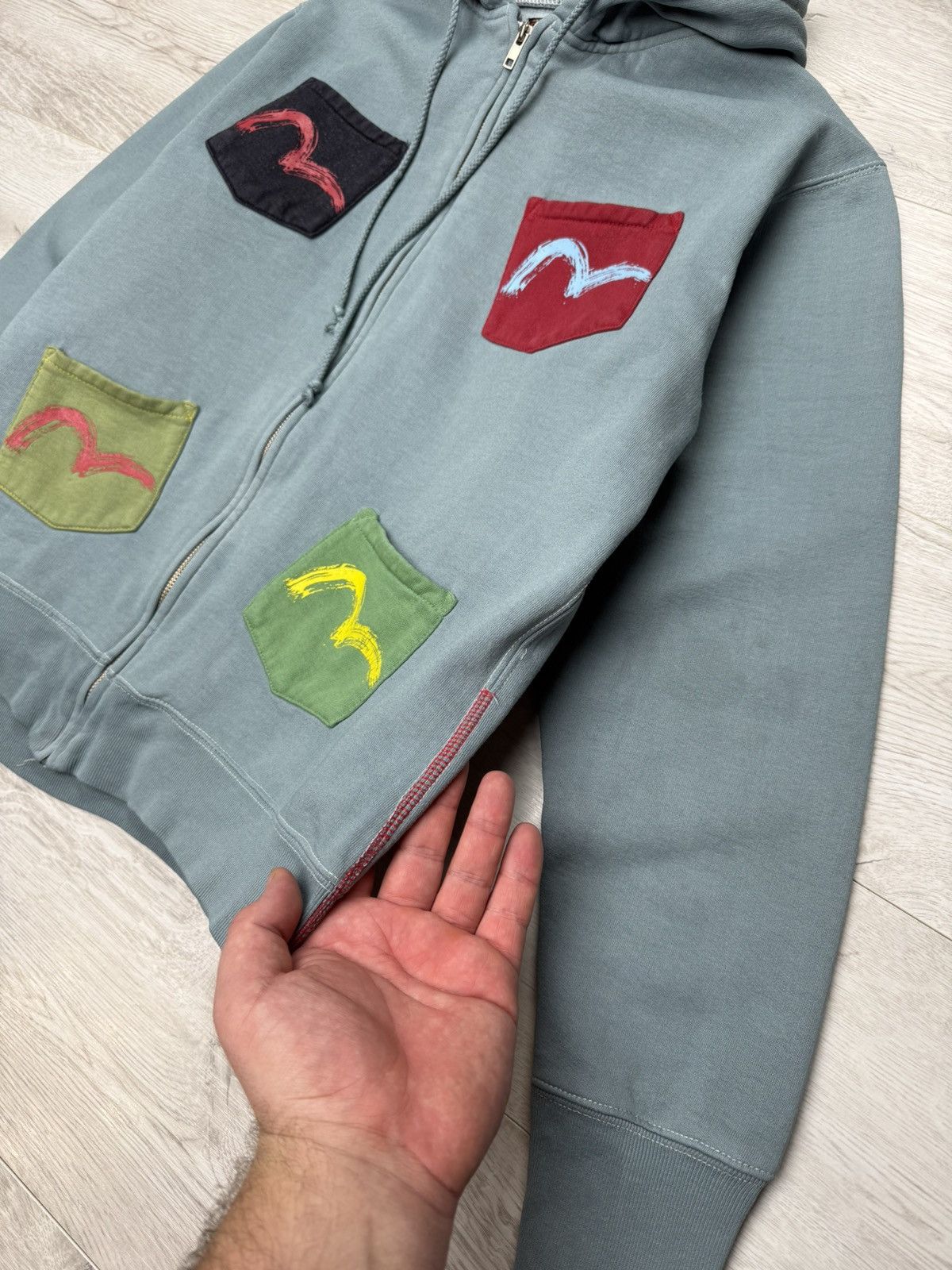 Japanese Brand Vintage Evisu Multi Pocket Zip up Hoodie Japanese Big Logo Size US M / EU 48-50 / 2 - 8 Thumbnail