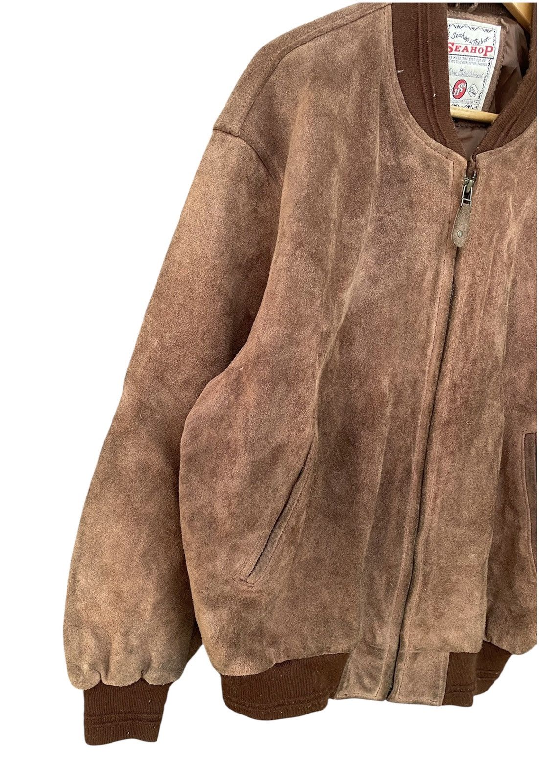 Japanese Brand Seashop Suede Leather Bomber Jacket Size US L / EU 52-54 / 3 - 2 Thumbnail