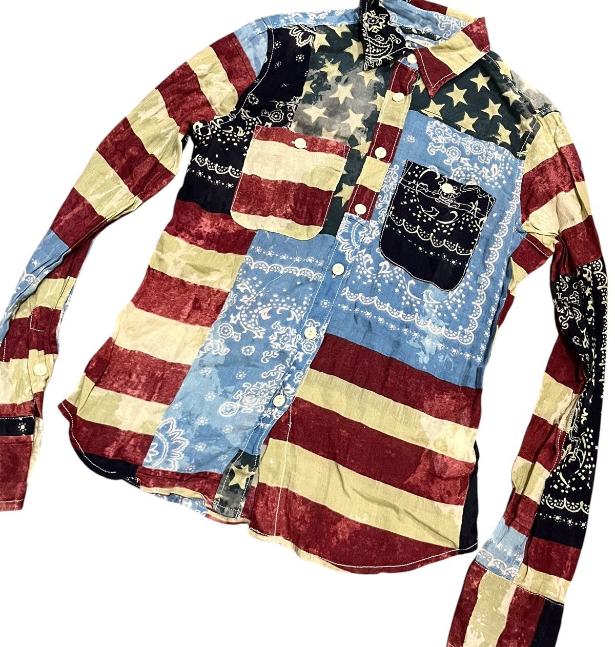 Denim & Supply Ralph Lauren Denim & supply ralph lauren rl utily western patchwork shirt Size US S / EU 44-46 / 1 - 2 Thumbnail