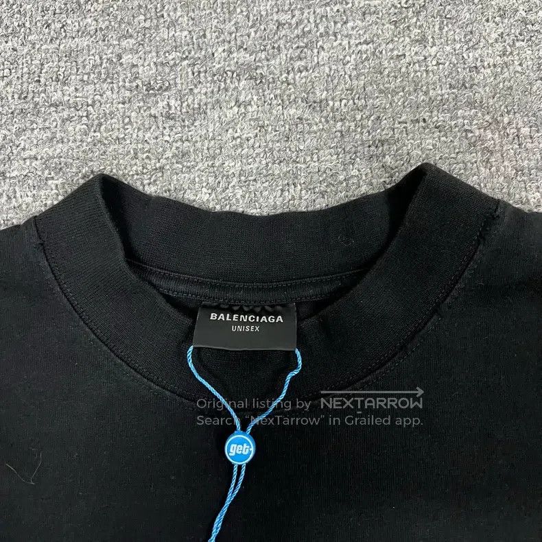 Balenciaga Balenciaga Wave Distressed Logo Short Sleeve T-Shirt Size US S / EU 44-46 / 1 - 4 Thumbnail