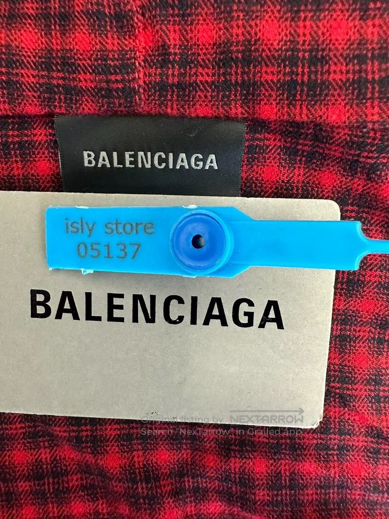 Balenciaga Balenciaga Red and Black Plaid Shirt Size US S / EU 44-46 / 1 - 4 Thumbnail