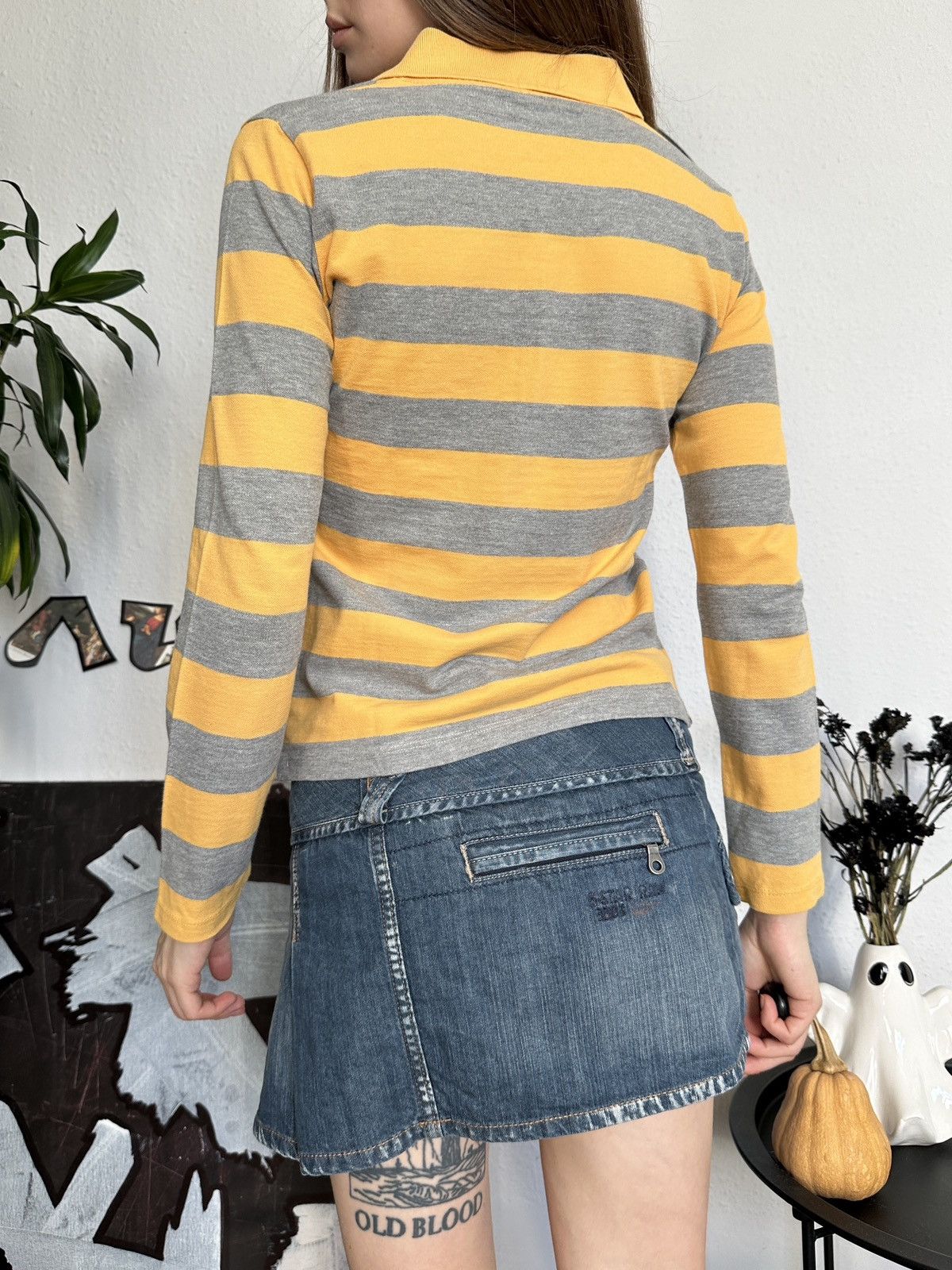 Japanese Brand × Vintage Preppy Cute Skinny Stripes Polo T-shirt 90s Size S / US 4 / IT 40 - 6 Thumbnail
