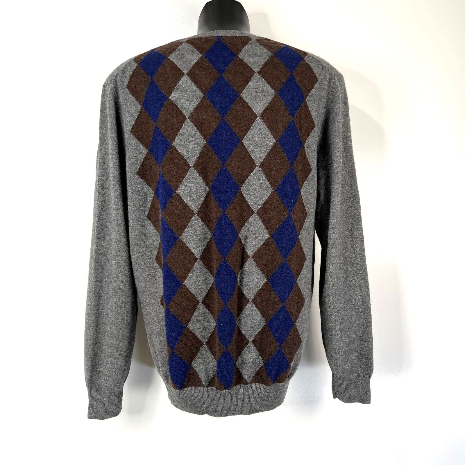 Bobby Jones Bobby Jones Sweater Wool Cashmere Diamond Pattern Pullover Size US M / EU 48-50 / 2 - 8 Thumbnail