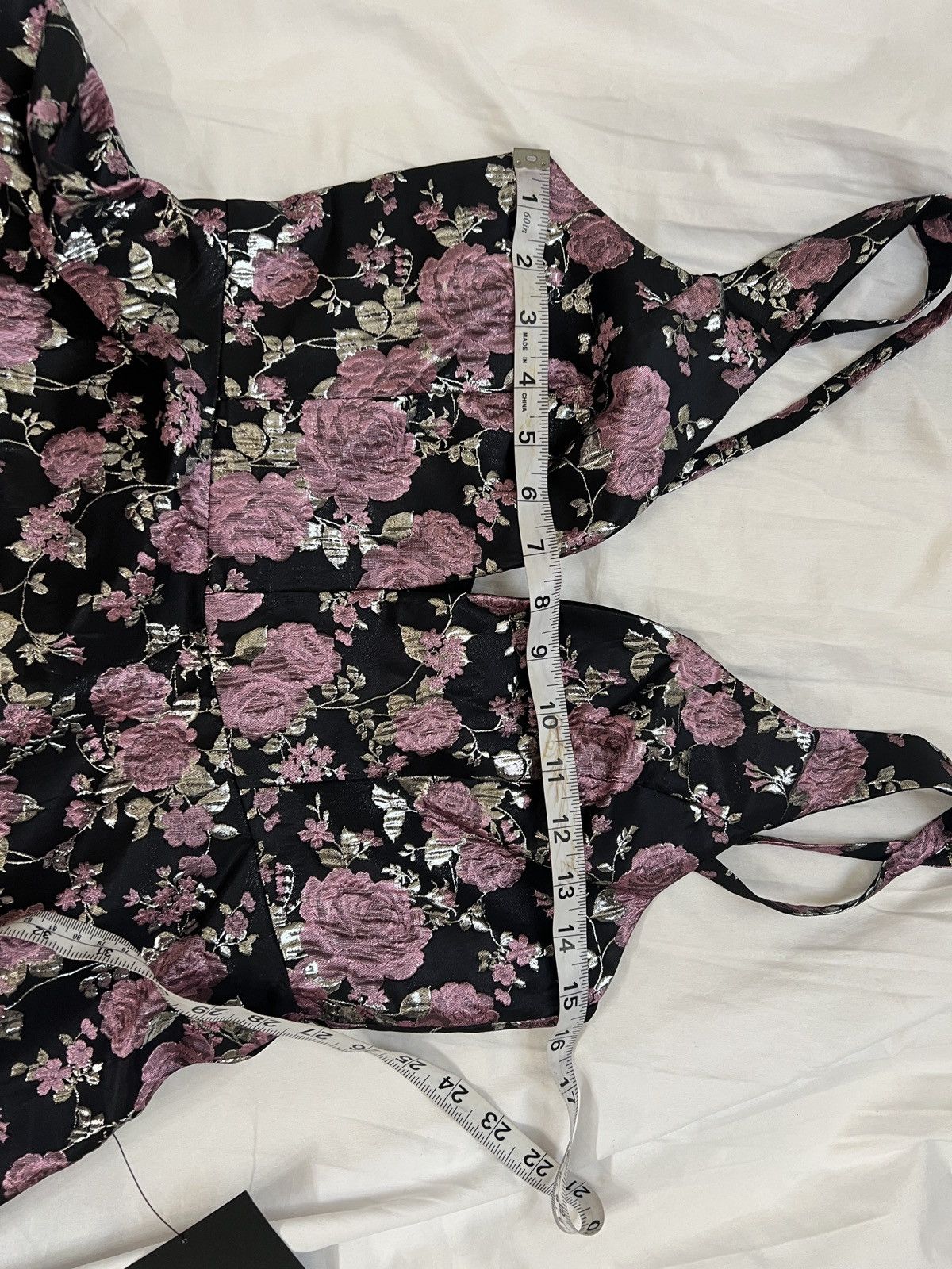 Lulus Lulus Beauty of Botany Black Floral Jacquard Skater Dress Size M / US 6-8 / IT 42-44 - 8 Thumbnail