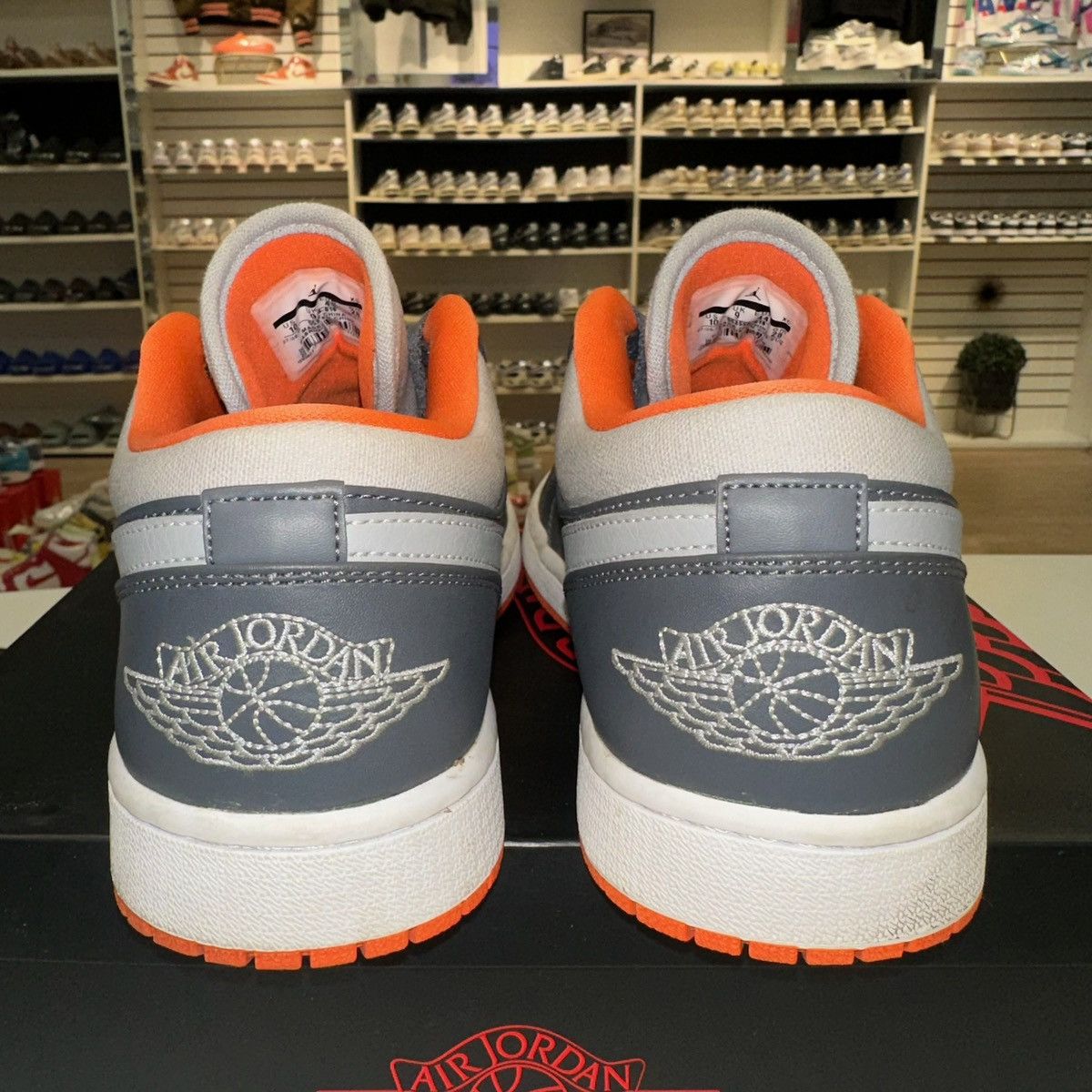 Jordan Brand Size 10 - Nike Air Jordan 1 Low Electric Orange Gray Size US 10 / EU 43 - 3 Thumbnail