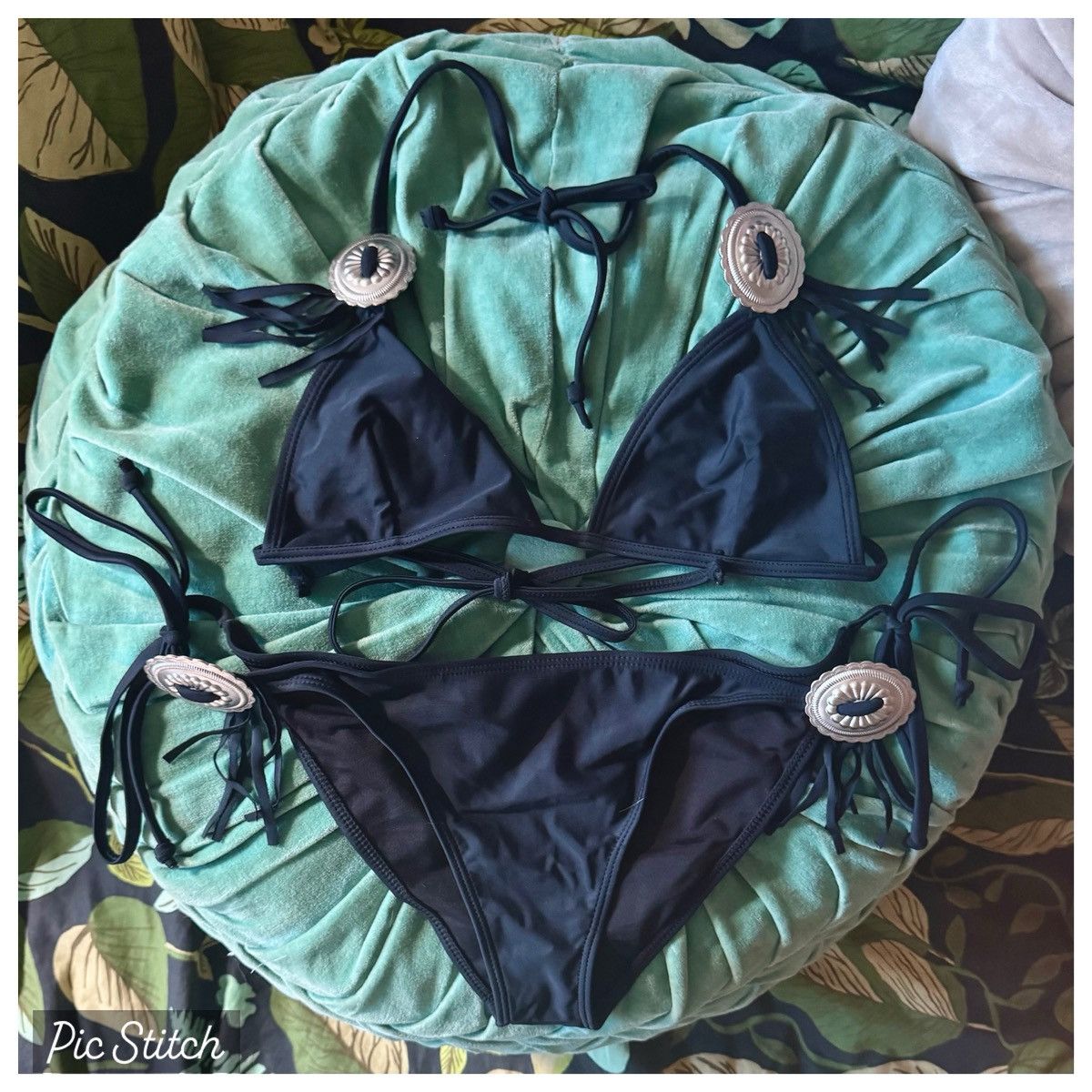 Beach Riot BEACH RIOT Medusa El Dorado Concho Fringe Bikini M L NWOT Size M / US 6-8 / IT 42-44 - 6 Thumbnail