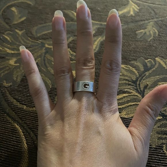 Gucci GUCCI STENCILED CUT-OUT G RING Size ONE SIZE - 3 Thumbnail
