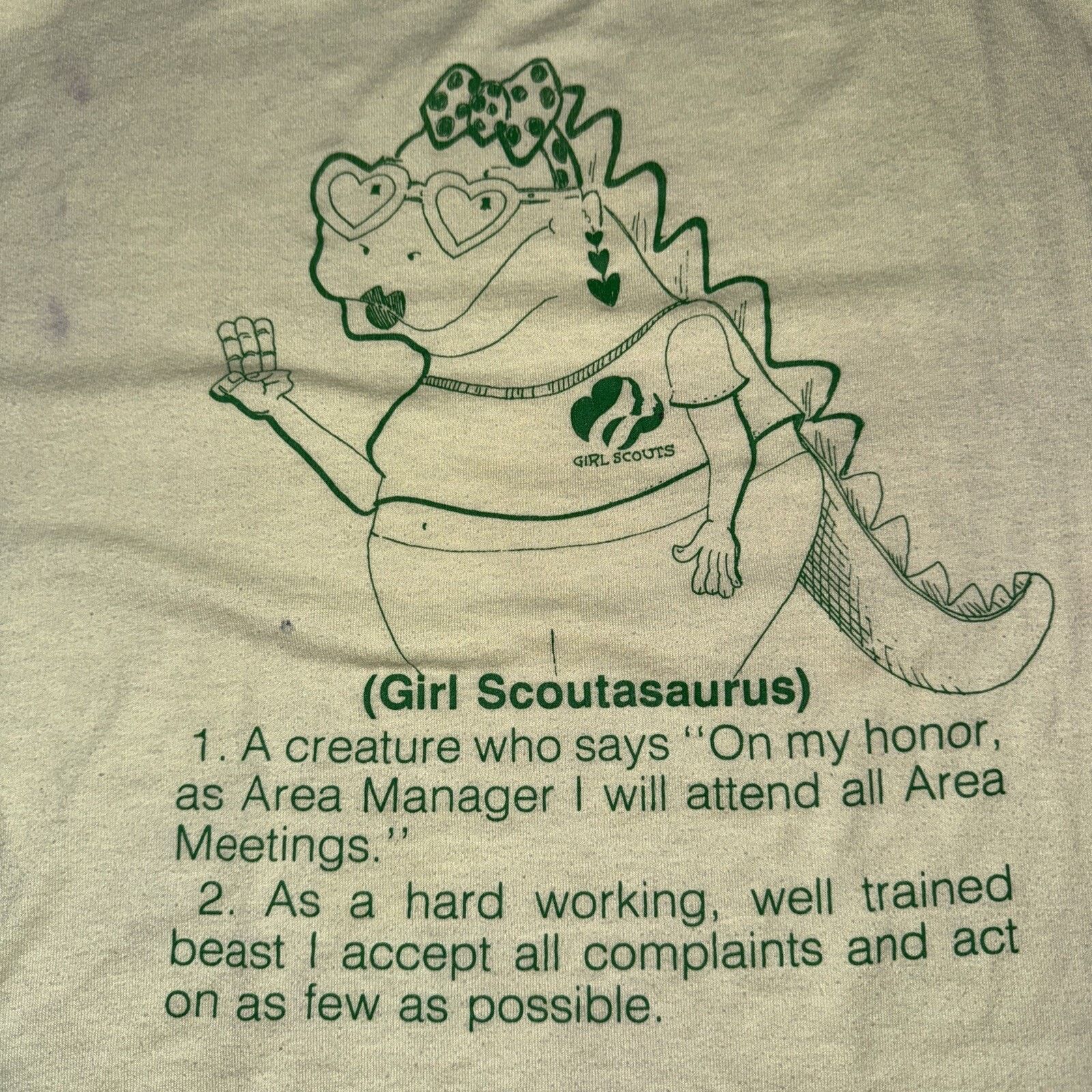 Jerzees Single Stitch Girl Scout T-Shirt Yellow XL 22x26.5 Jerszees Size US XL / EU 56 / 4 - 2 Thumbnail