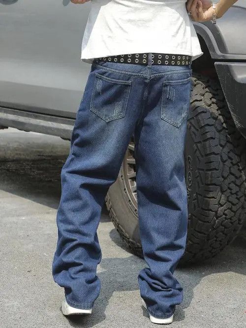 Jean Distressed Y2K ripped light jeans EDGY Size US 36 / EU 52 - 3 Thumbnail