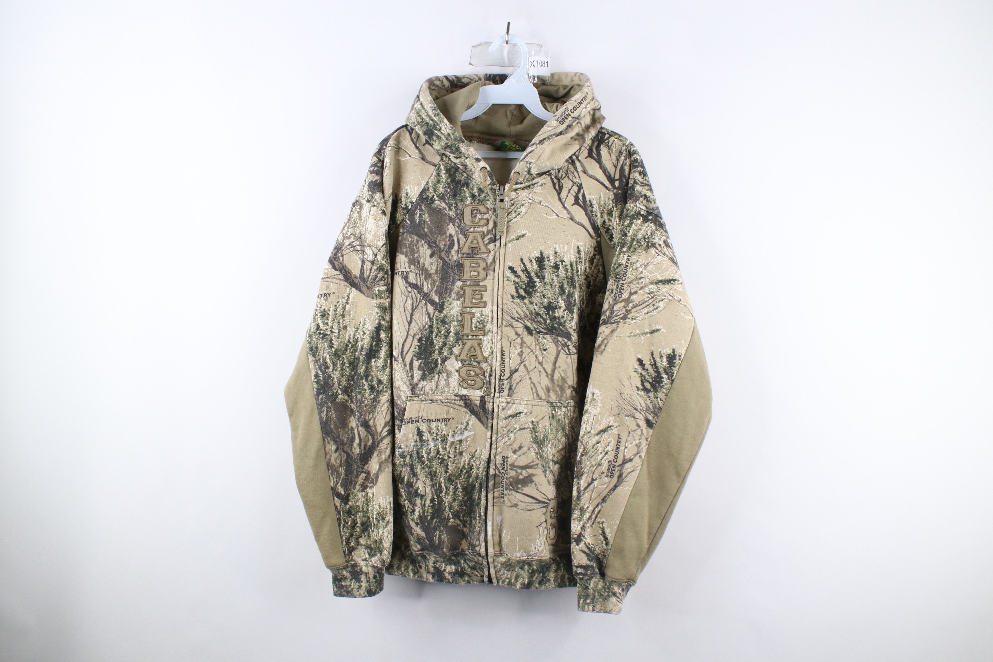 Cabelas × Vintage Vintage Cabelas Spell Out Camouflage Full Zip Hoodie Size US M / EU 48-50 / 2 - 1 Thumbnail