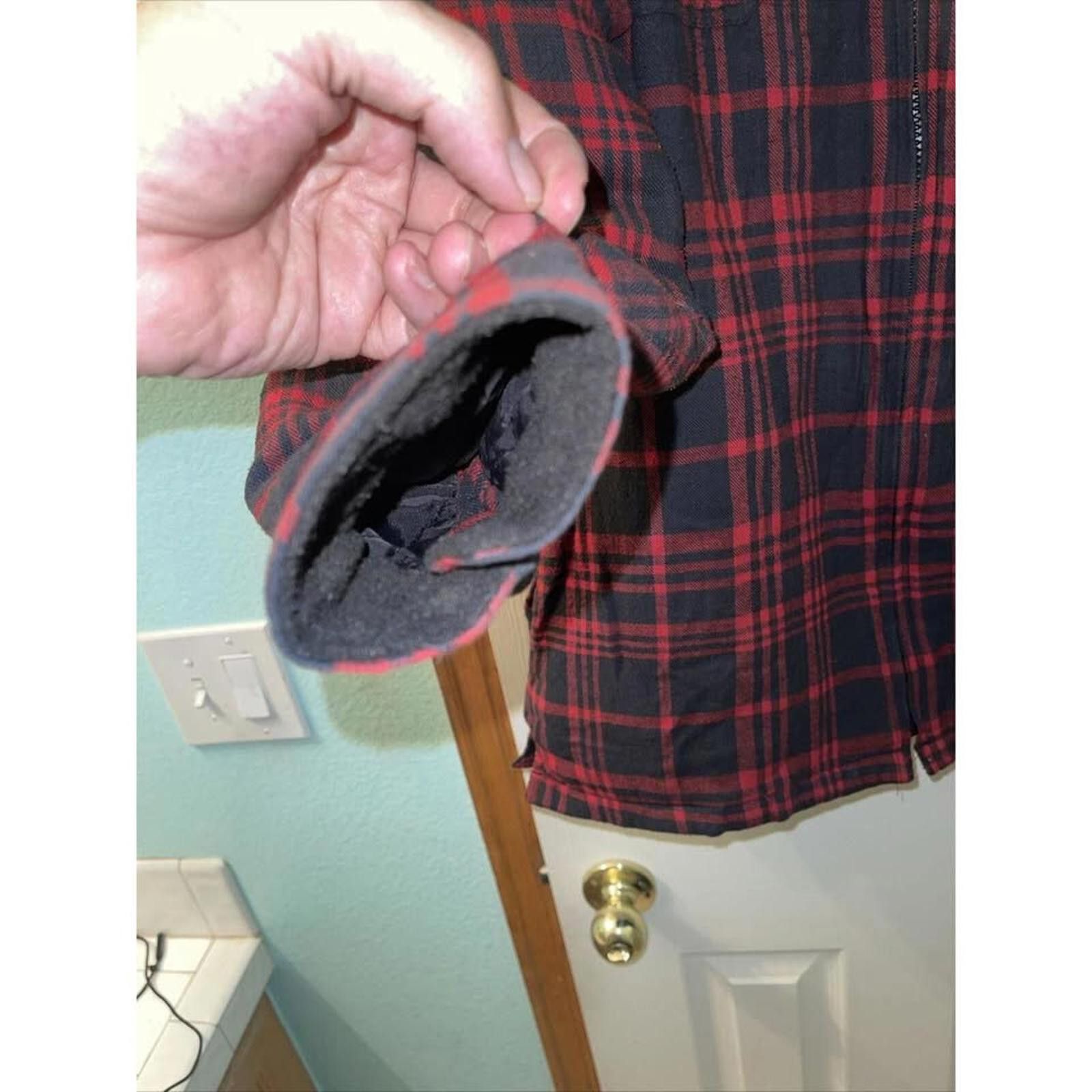 Other Puritan Men’s Red and Black Plaid Jacket with Hood Size US S / EU 44-46 / 1 - 6 Thumbnail