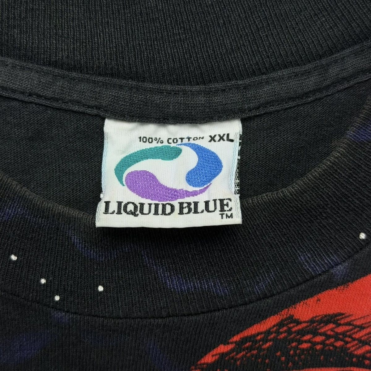 Liquid Blue Vintage 1994 Liquid Blue Dueling Dragons Black AOP T-Shirt Size US XXL / EU 58 / 5 - 4 Thumbnail