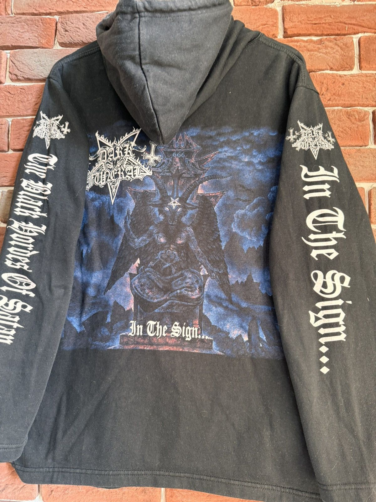 Band Tees Rare Vintage 90s Dark Funeral Sign Black Metal Band Hoodie L Size US L / EU 52-54 / 3 - 4 Thumbnail