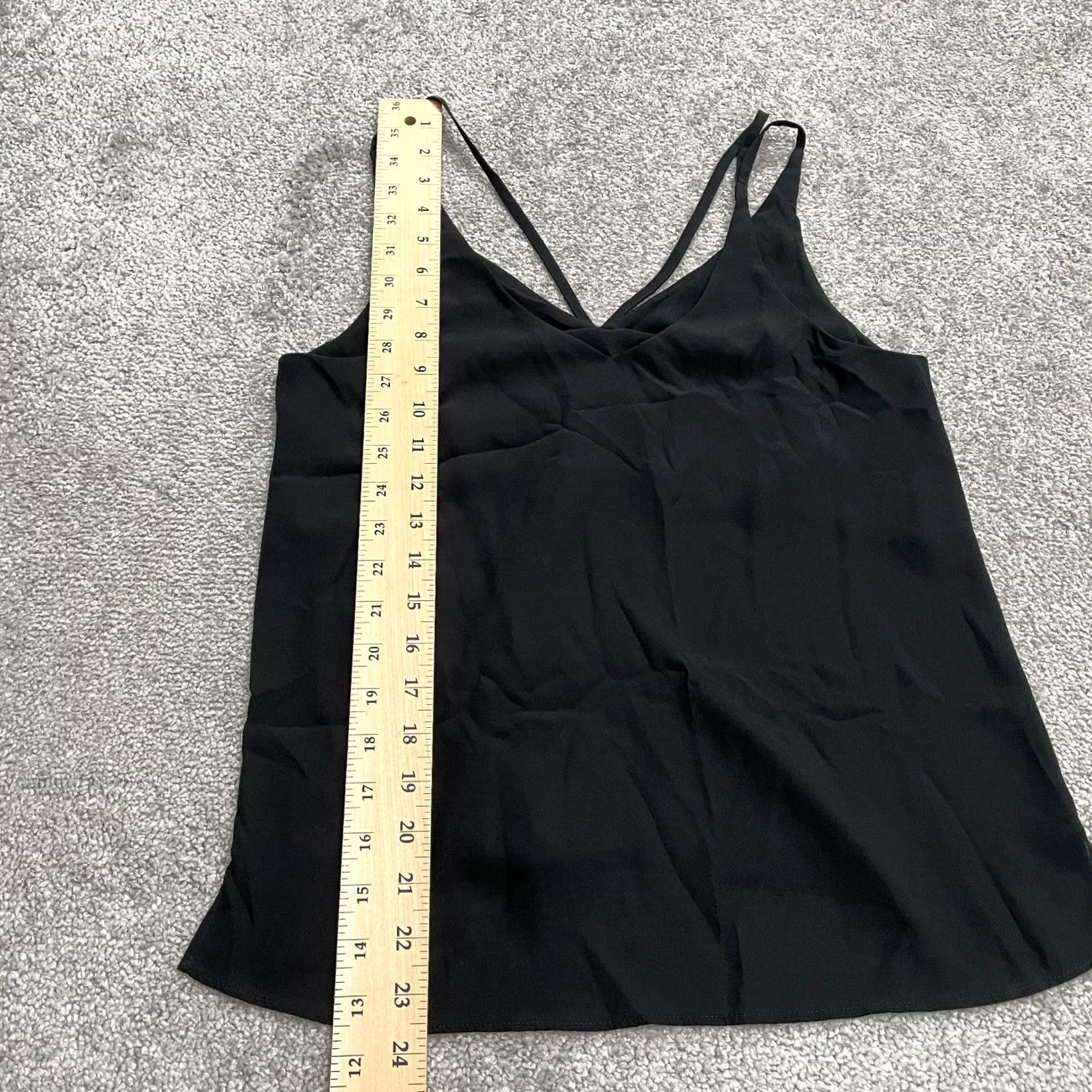 Topshop Topshop Camisole Tank Top Womens 4 Solid Black Sleeveless V-Neck Chiffon Casual Shirt Tank Mens? Size S / US 4 / IT 40 - 4 Thumbnail