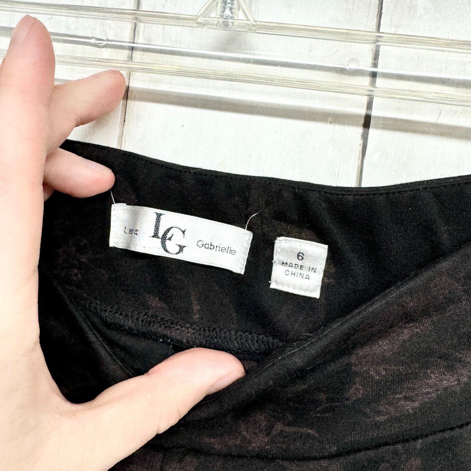 Gabrielle LG Lena Gabrielle 6 Black Floral Relaxed Straight Leggings Size 28" / US 6 / IT 42 - 2 Thumbnail