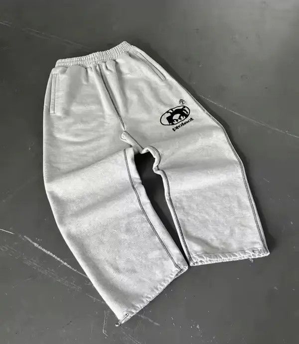 Japanese Brand Mitsui x Chika Letter Embroidery Baggy Sweatpants Men Size US 36 / EU 52 - 4 Thumbnail