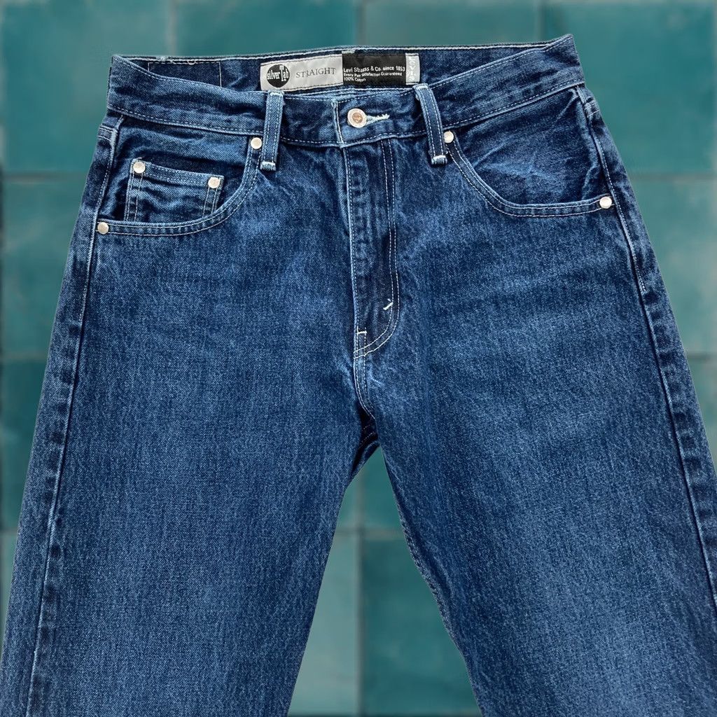 Levi's Levi's SilverTab Straight Leg Jeans Mens 30x32 Dark Wash Blue Denim Retro Y2K Jeans Size US 30 / EU 46 - 1 Thumbnail