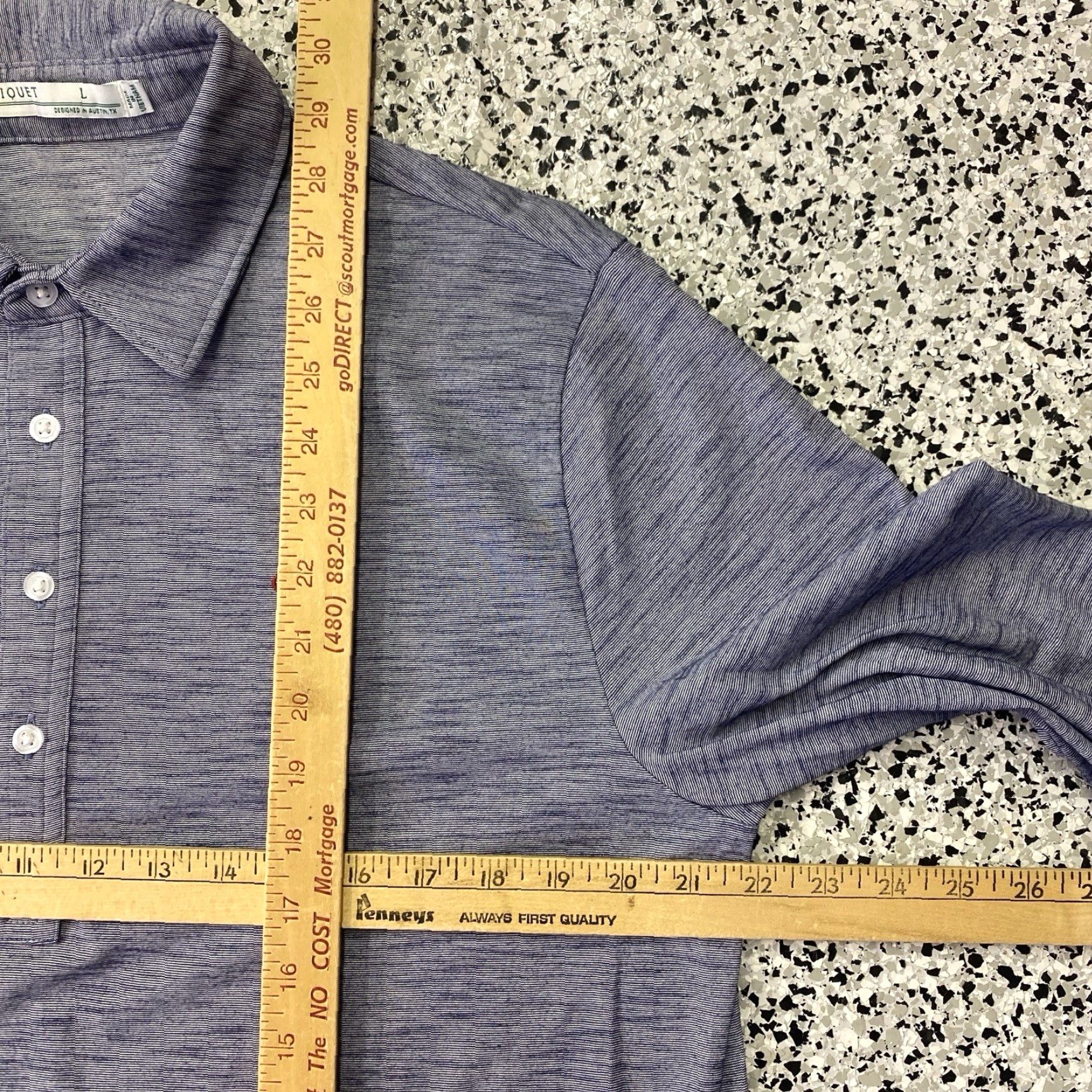 Vintage Criquet Mens Long-Sleeve Chest Pocket Performance Golf Shirt Classic Size L Size US L / EU 52-54 / 3 - 3 Thumbnail