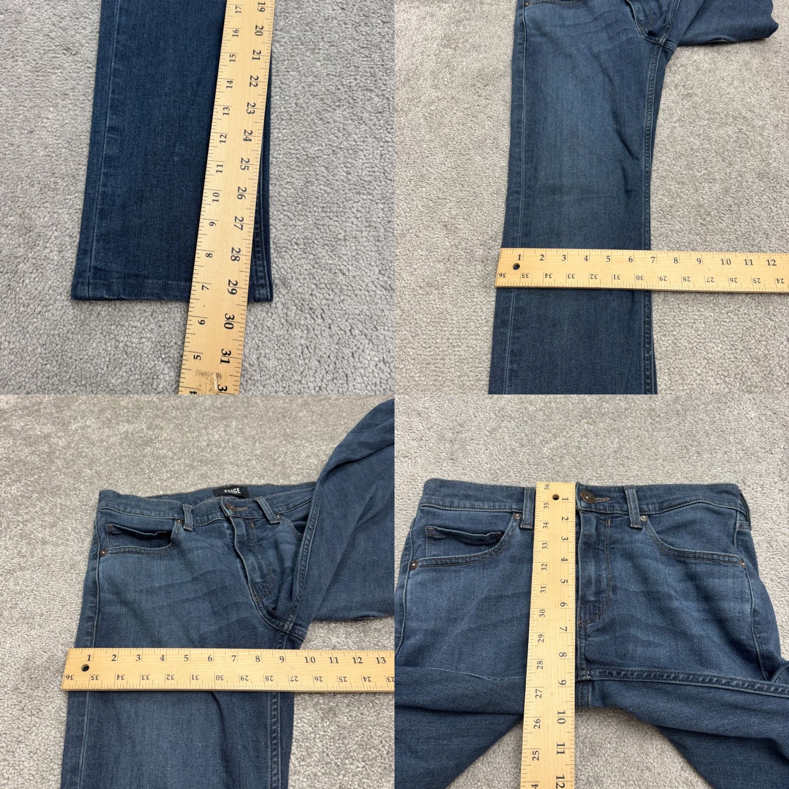 Paige Paige Lennox Slim Straight Denim Jeans Womens 28 Parnell Blue Dark Wash Jeans Size 28" / US 6 / IT 42 - 9 Thumbnail