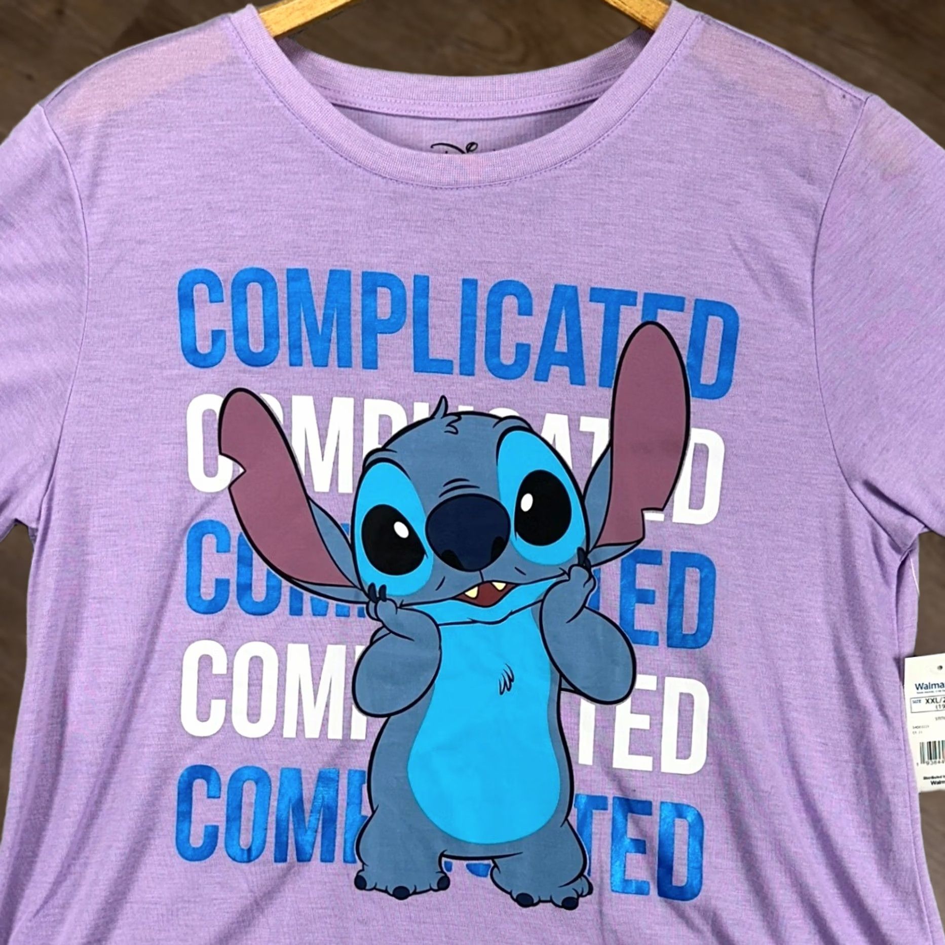Disney Disney Stitch Womens T-Shirt 2XL Purple Crew Neck Short Sleeve Tee Ladies NEW Size XXL / US 16-18 / IT 52-54 - 1 Thumbnail
